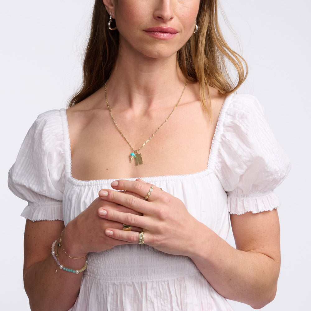 Gemstone Ice Cream Charm by Ariel Gordon Jewelry - At Present Jewelry