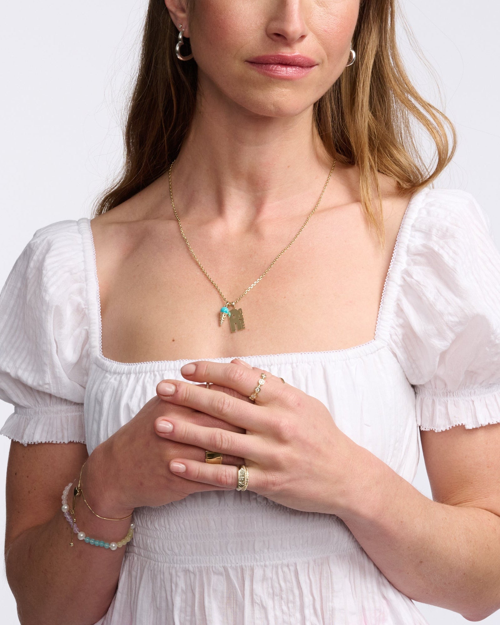 Gemstone Ice Cream Charm by Ariel Gordon Jewelry - At Present Jewelry