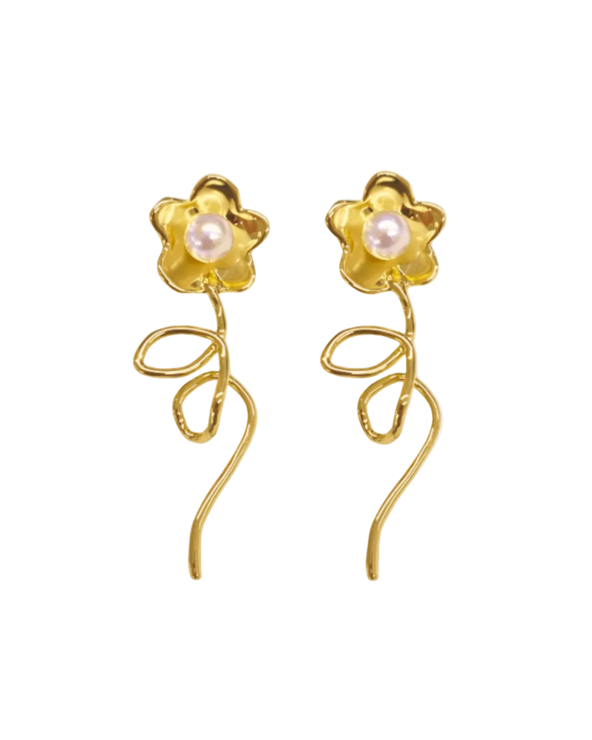 Long Daisy Earrings by Anita Berisha - At Present Jewelry