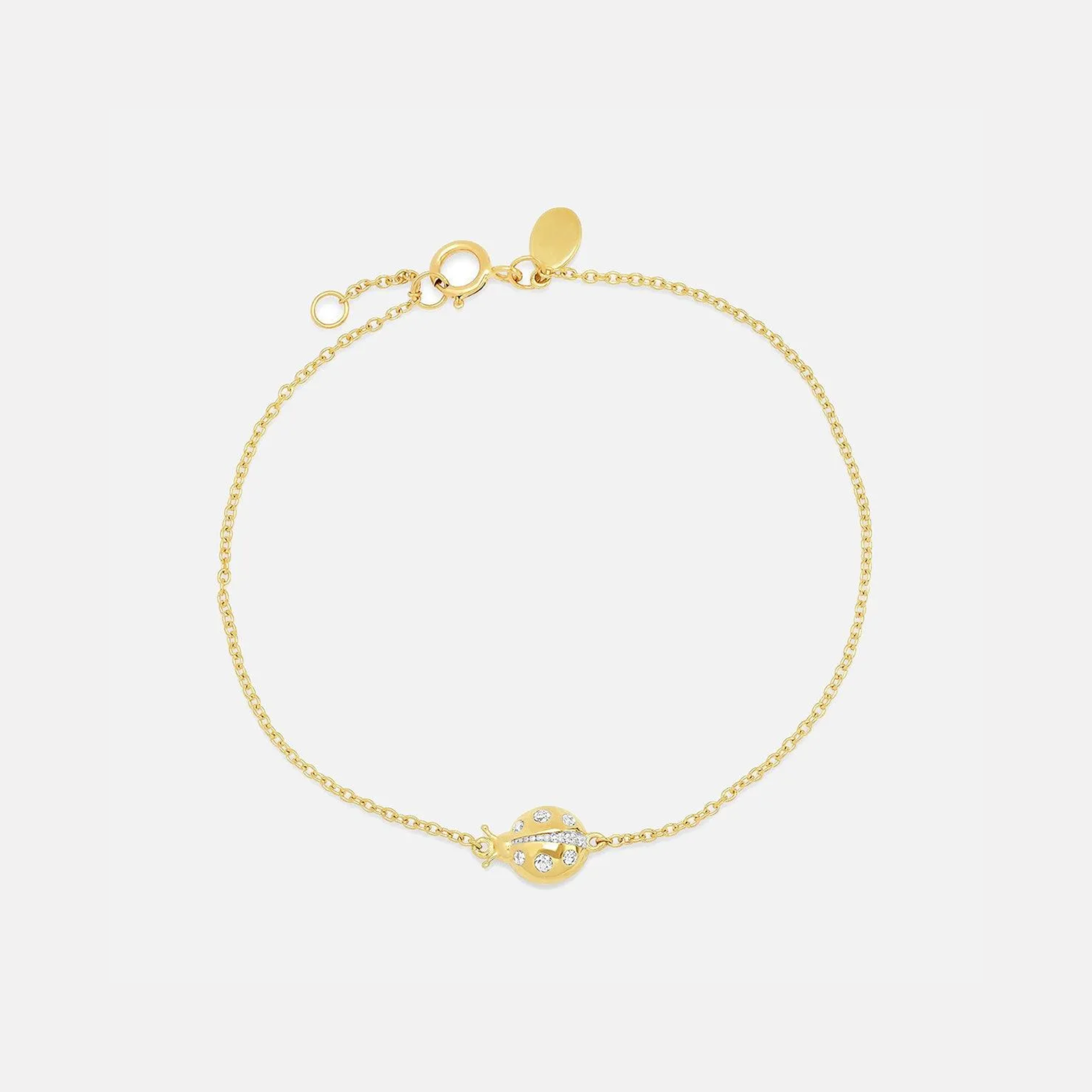 Diamond Crawling Ladybug Bracelet by Eriness - At Present Jewelry