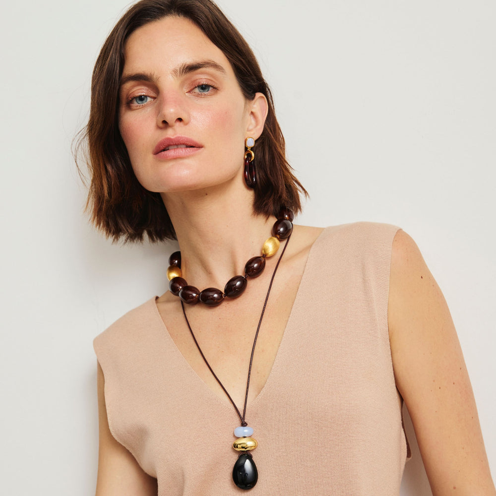 Galina Earrings in Sangria by Lizzie Fortunato - At Present Jewelry