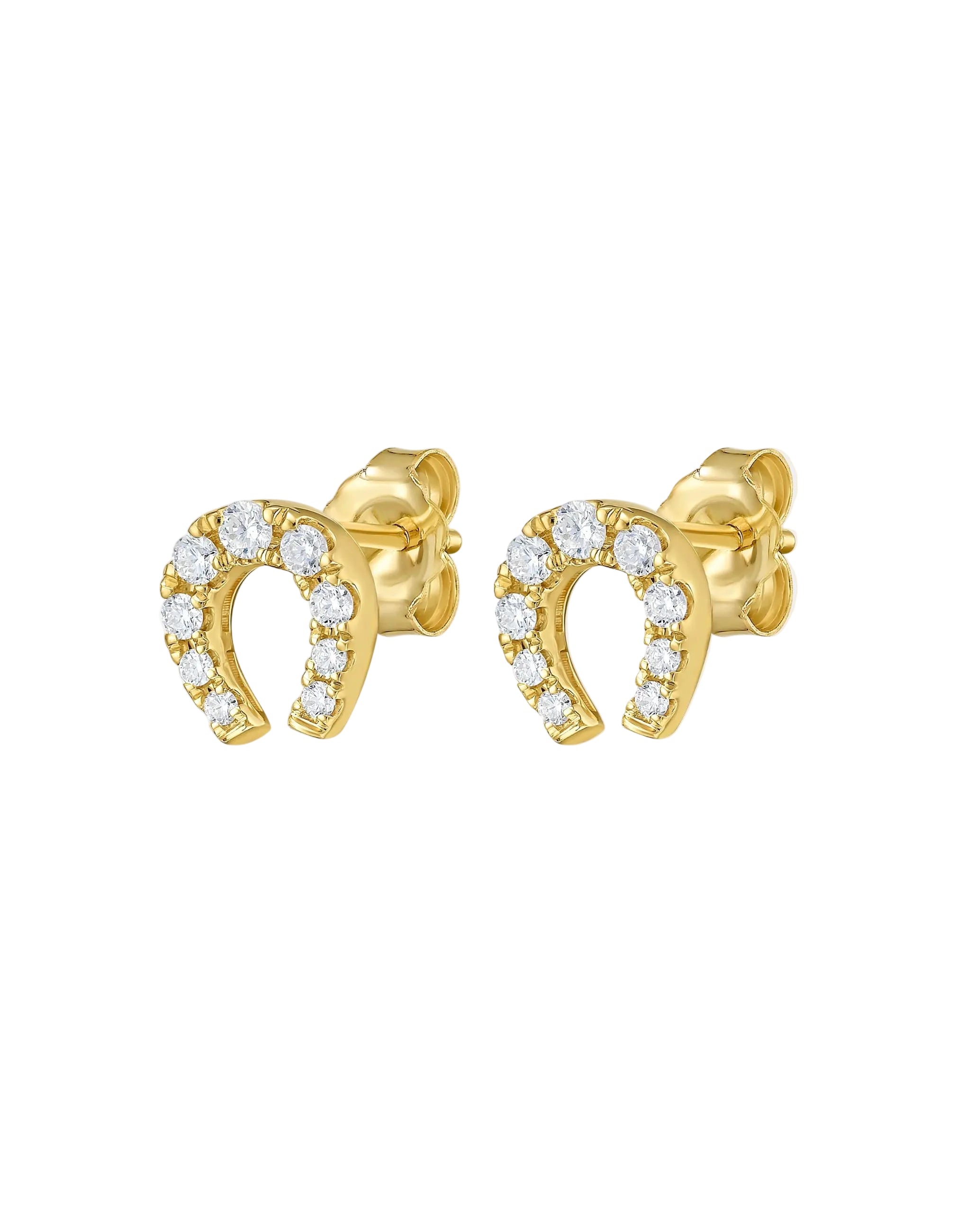 Legacy Diamond Horseshoe Earrings by Lionheart - At Present Jewelry
