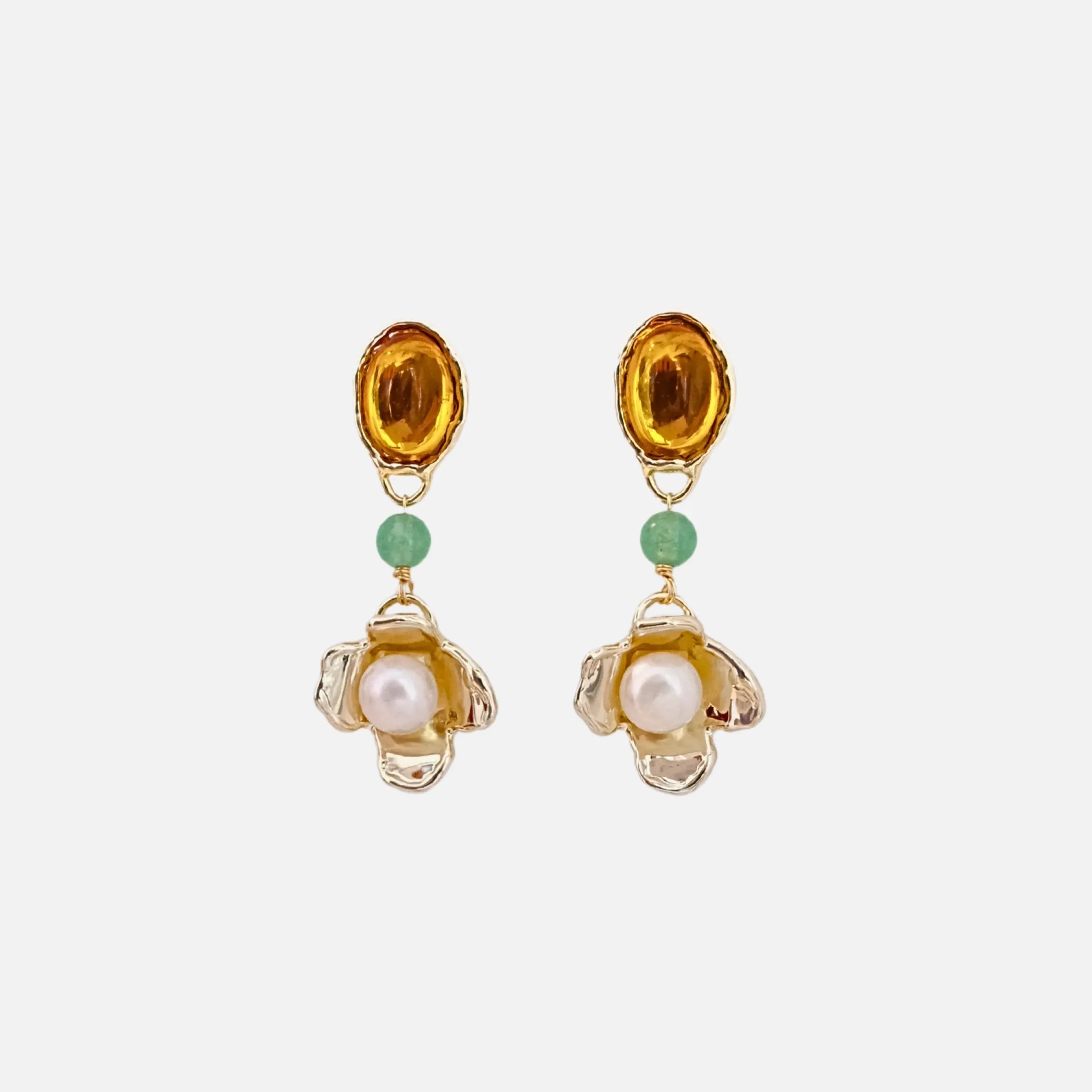 Amber Earrings by Anita Berisha - At Present Jewelry
