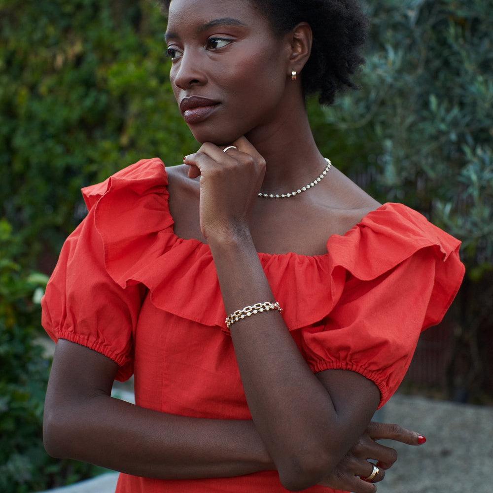 Diamond Hex Tennis Bracelet by Ariel Gordon Jewelry - At Present Jewelry