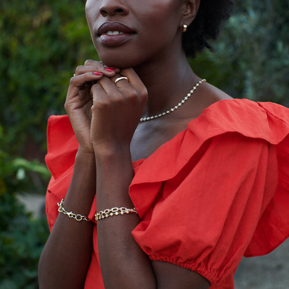 Diamond Hex Tennis Bracelet by Ariel Gordon Jewelry - At Present Jewelry