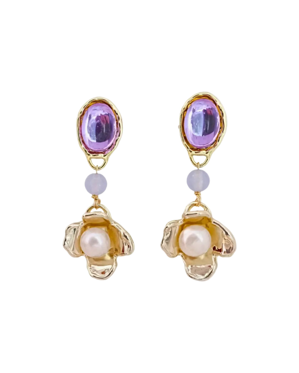 Lilac Earrings by Anita Berisha - At Present Jewelry