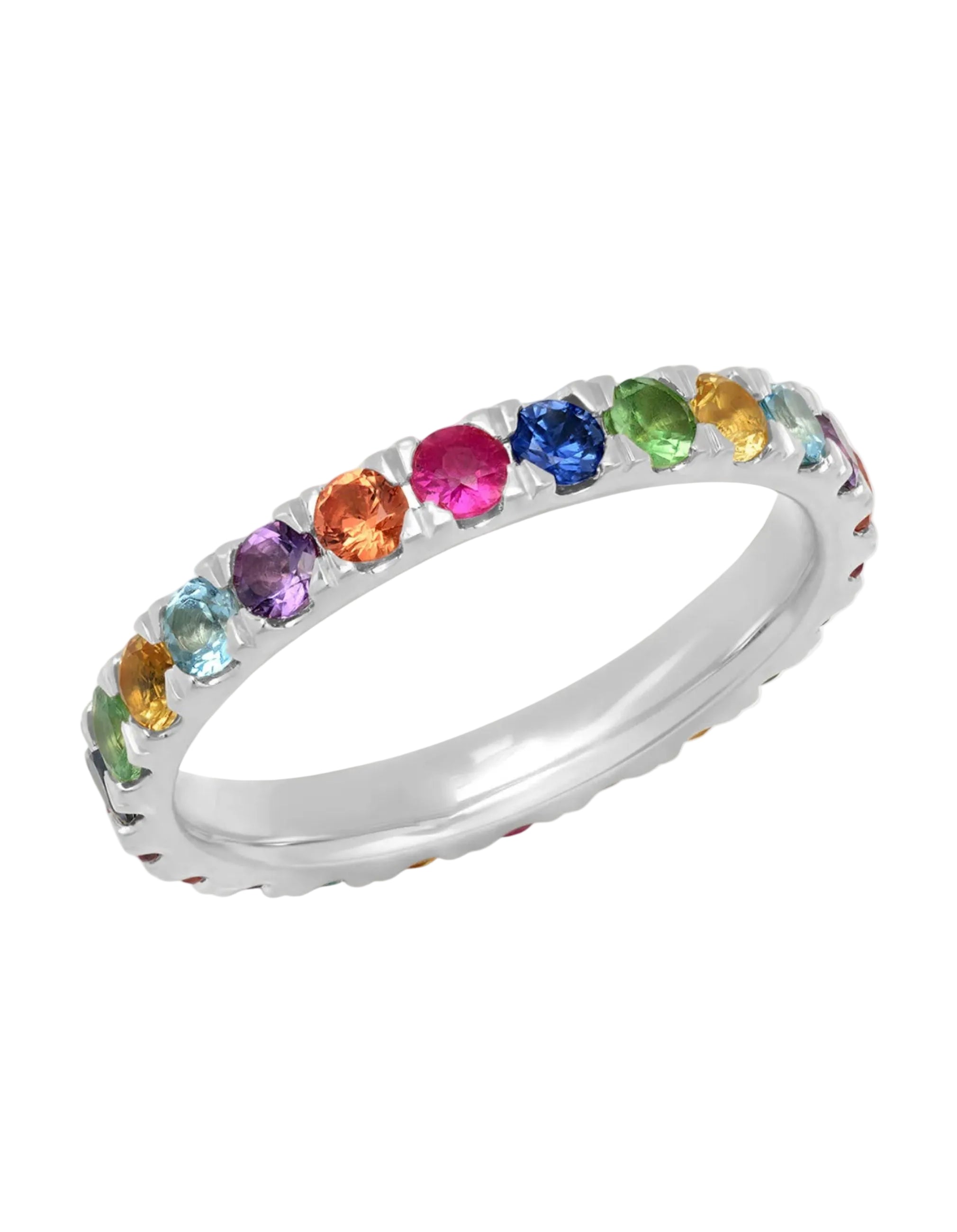 Large Multi Colored Eternity Band by Eriness - At Present Jewelry