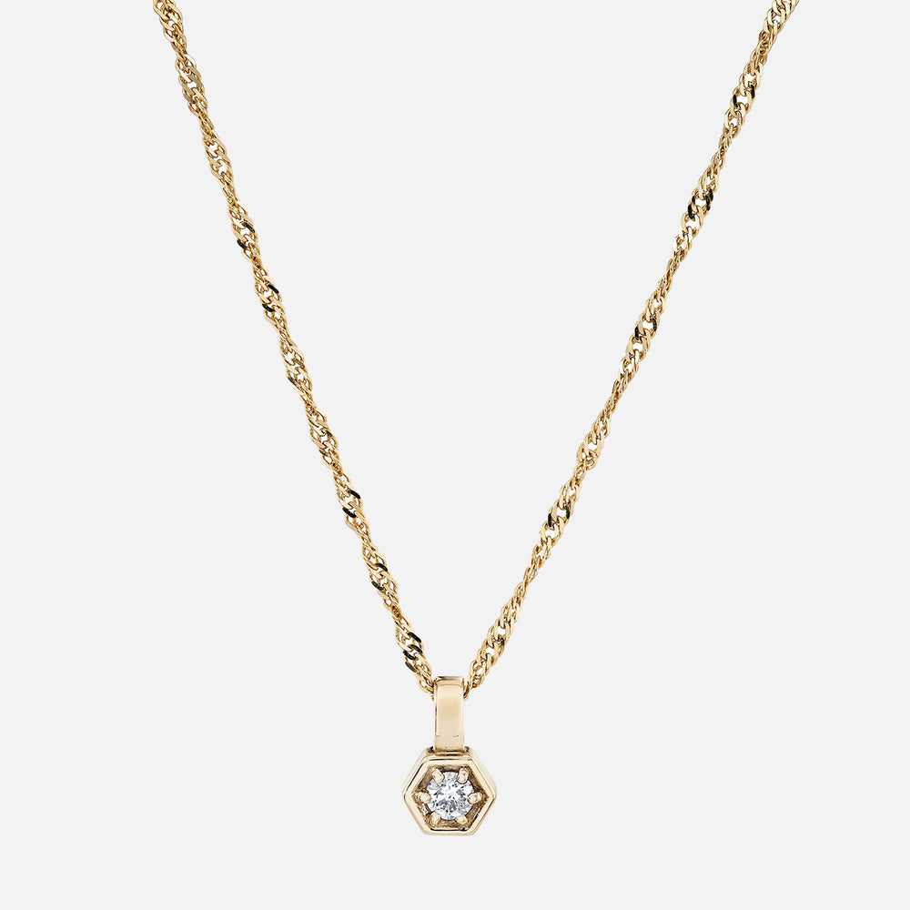 Diamond Hex Pendant by Ariel Gordon Jewelry - At Present Jewelry