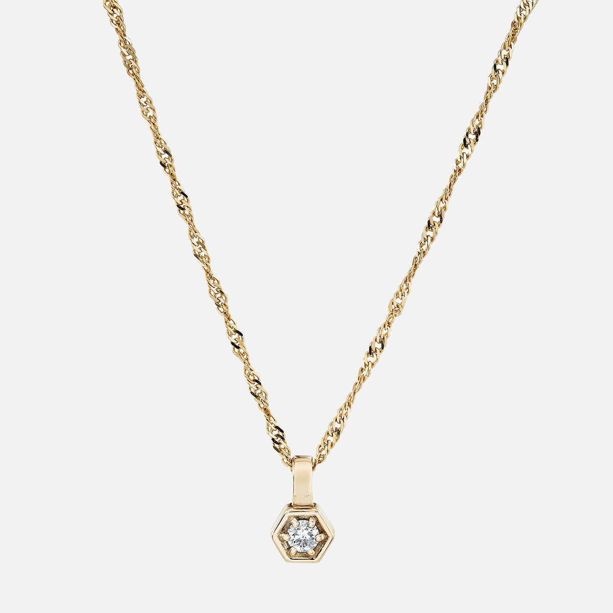 Diamond Hex Pendant by Ariel Gordon Jewelry - At Present Jewelry