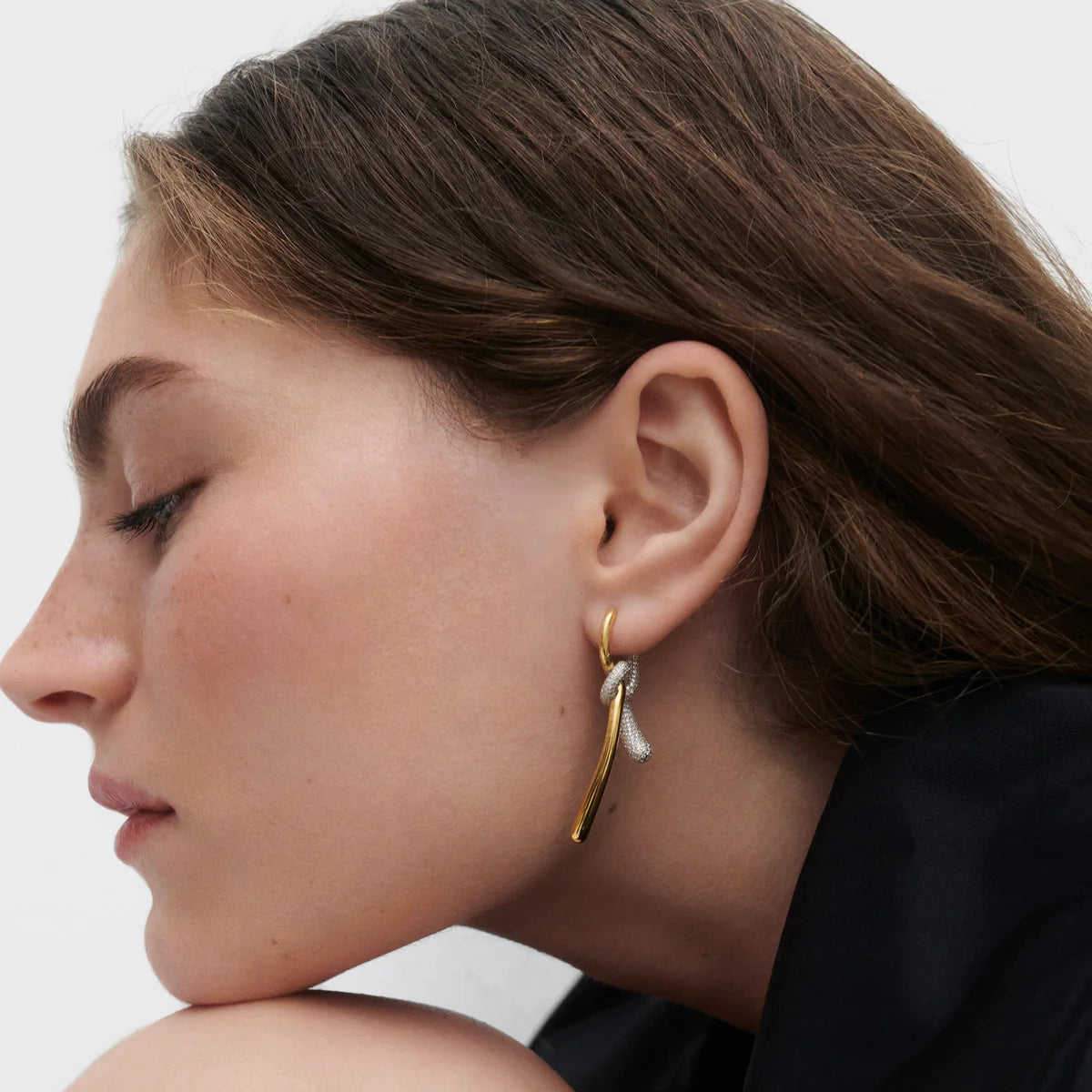 Pavé Twist Hoops by PDPaola - At Present Jewelry