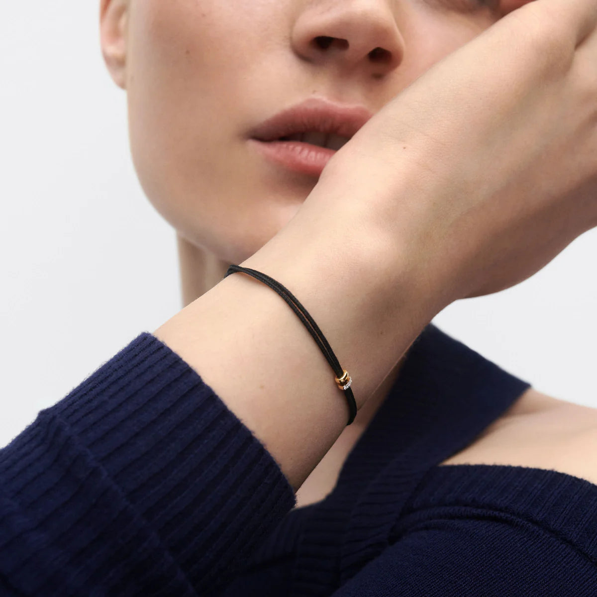 Amy Diamond Cord Bracelet by PDPaola - At Present Jewelry