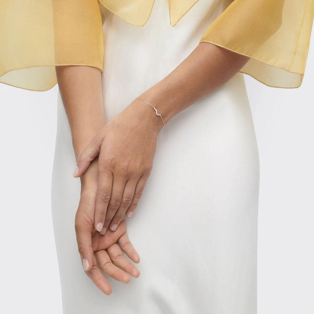 Diamonds and White Gold Flow Bracelet by PDPaola - At Present Jewelry