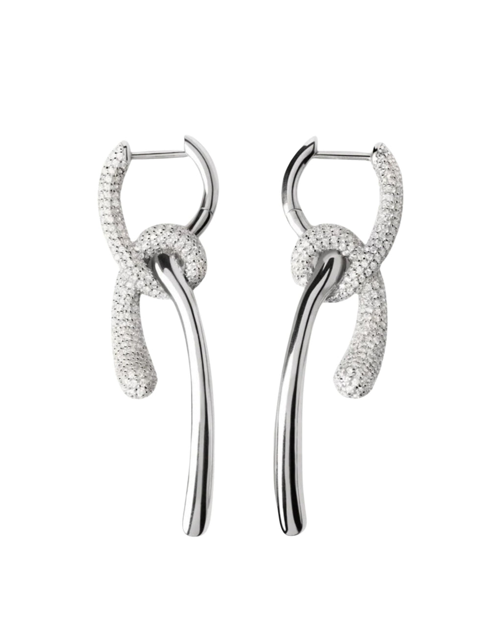 Pavé Twist Hoops