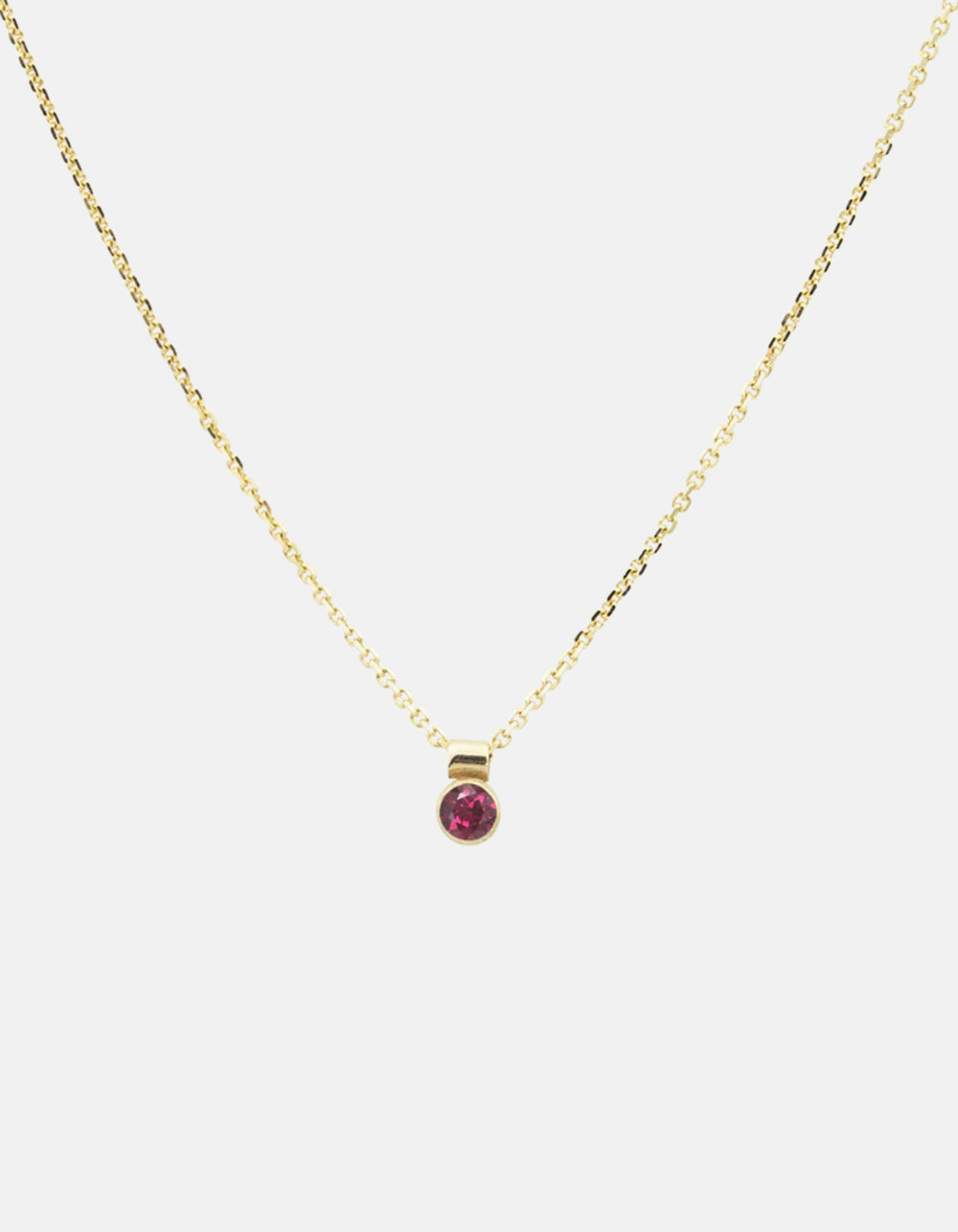 Solo Necklace, Birthstone by White/Space - At Present Jewelry