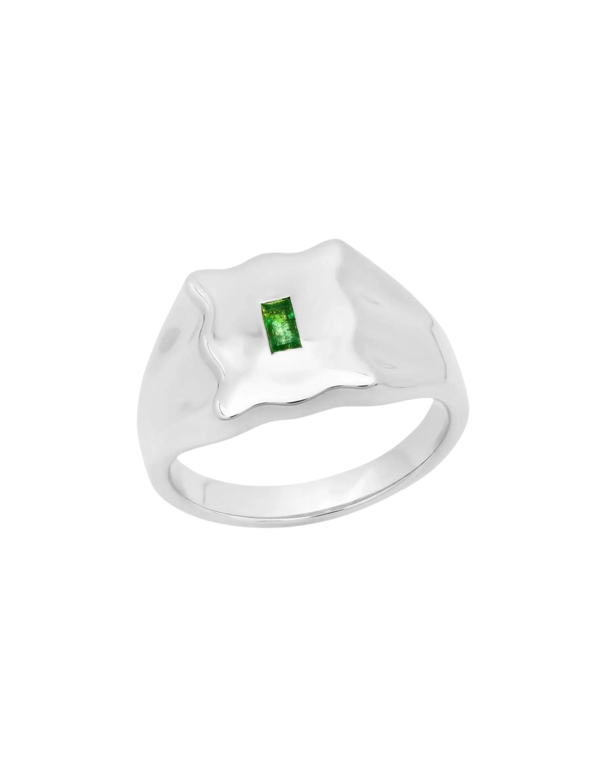 Baguette Form Signet Ring