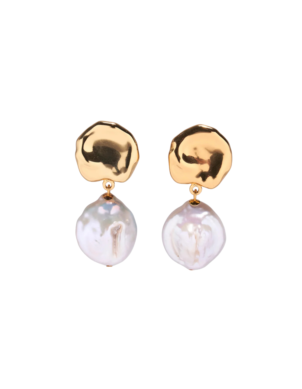 Coin Reflection Earrings by Lizzie Fortunato - At Present Jewelry