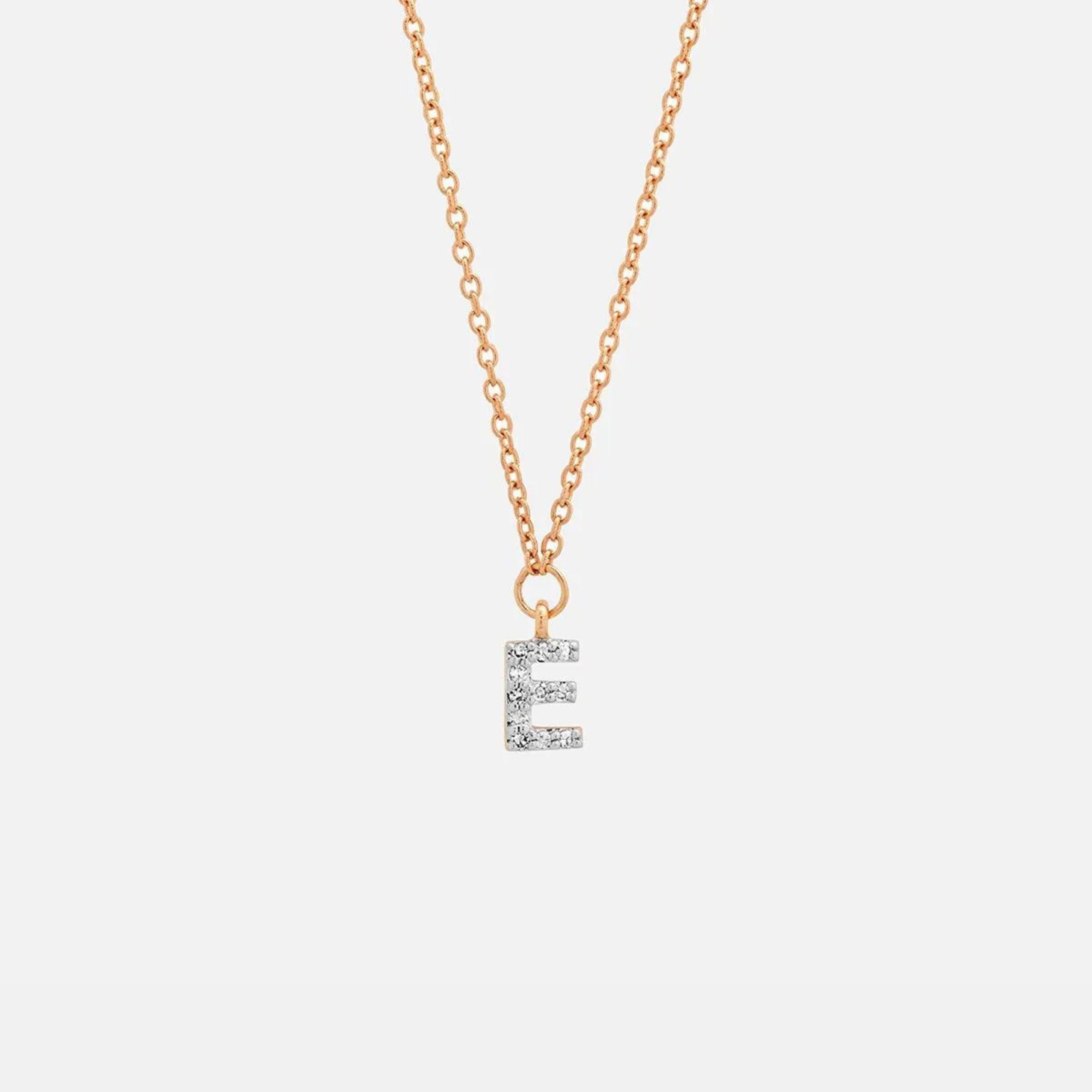 Diamond Mini Initial Necklace by Eriness - At Present Jewelry