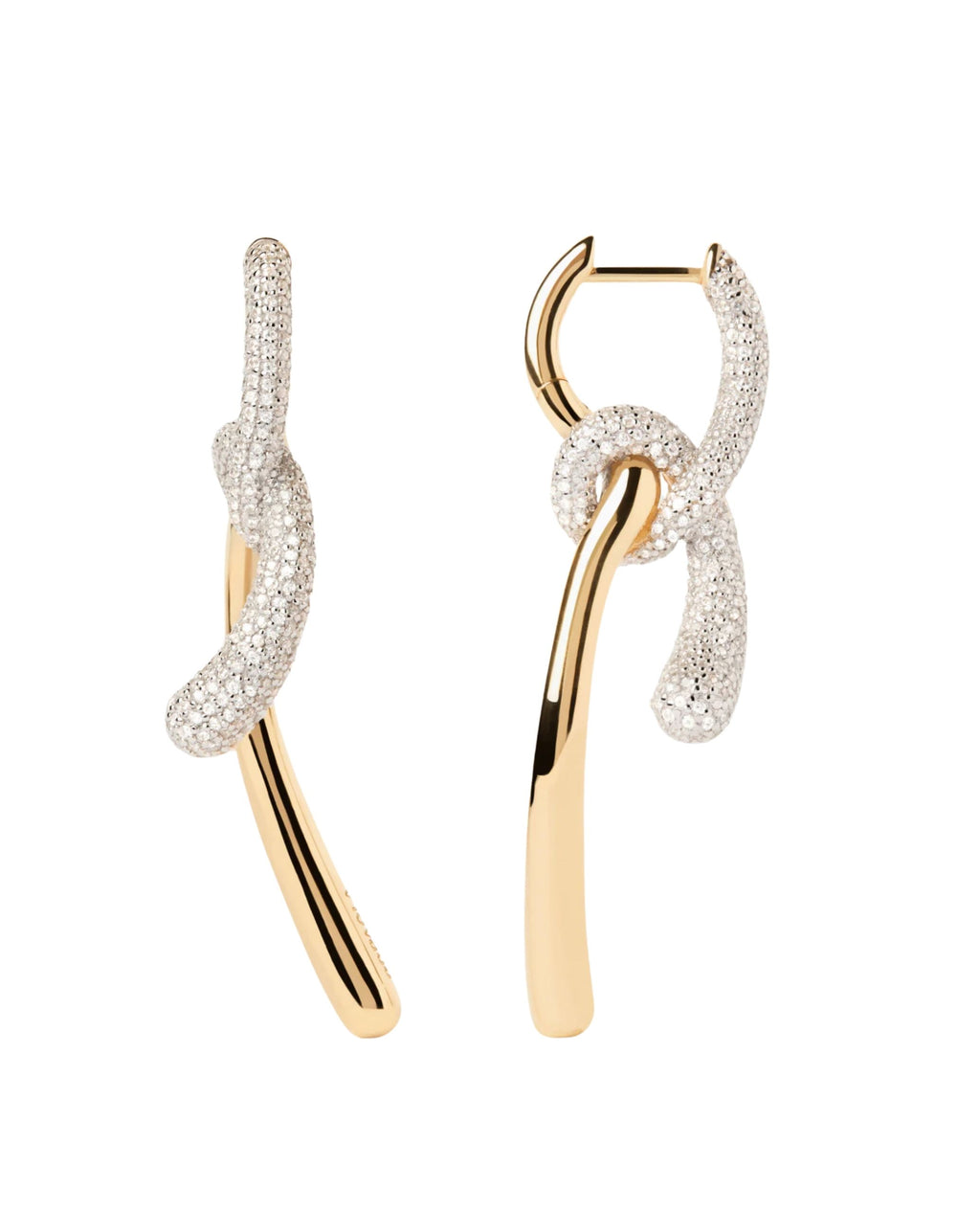 Pavé Twist Hoops