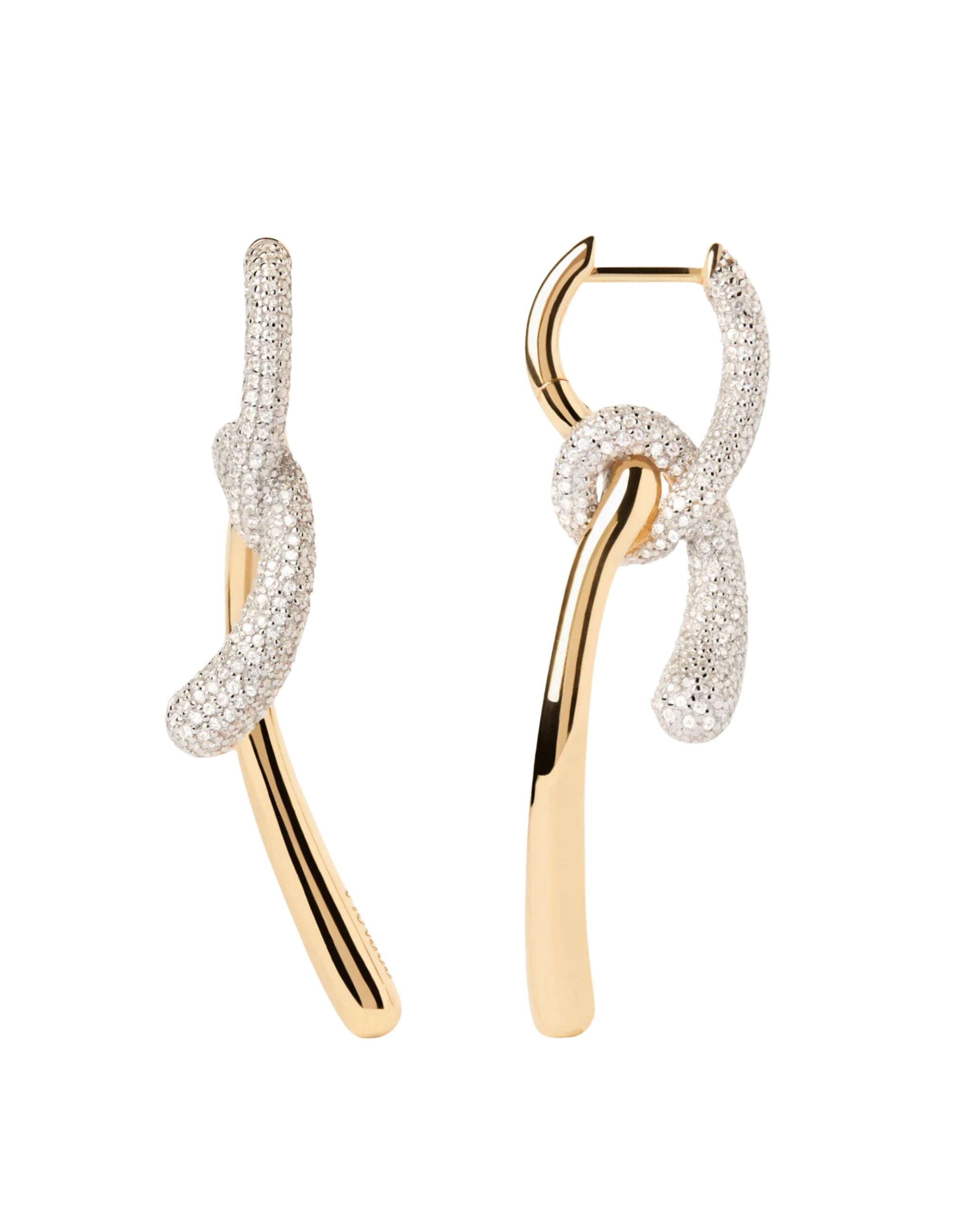 Pavé Twist Hoops