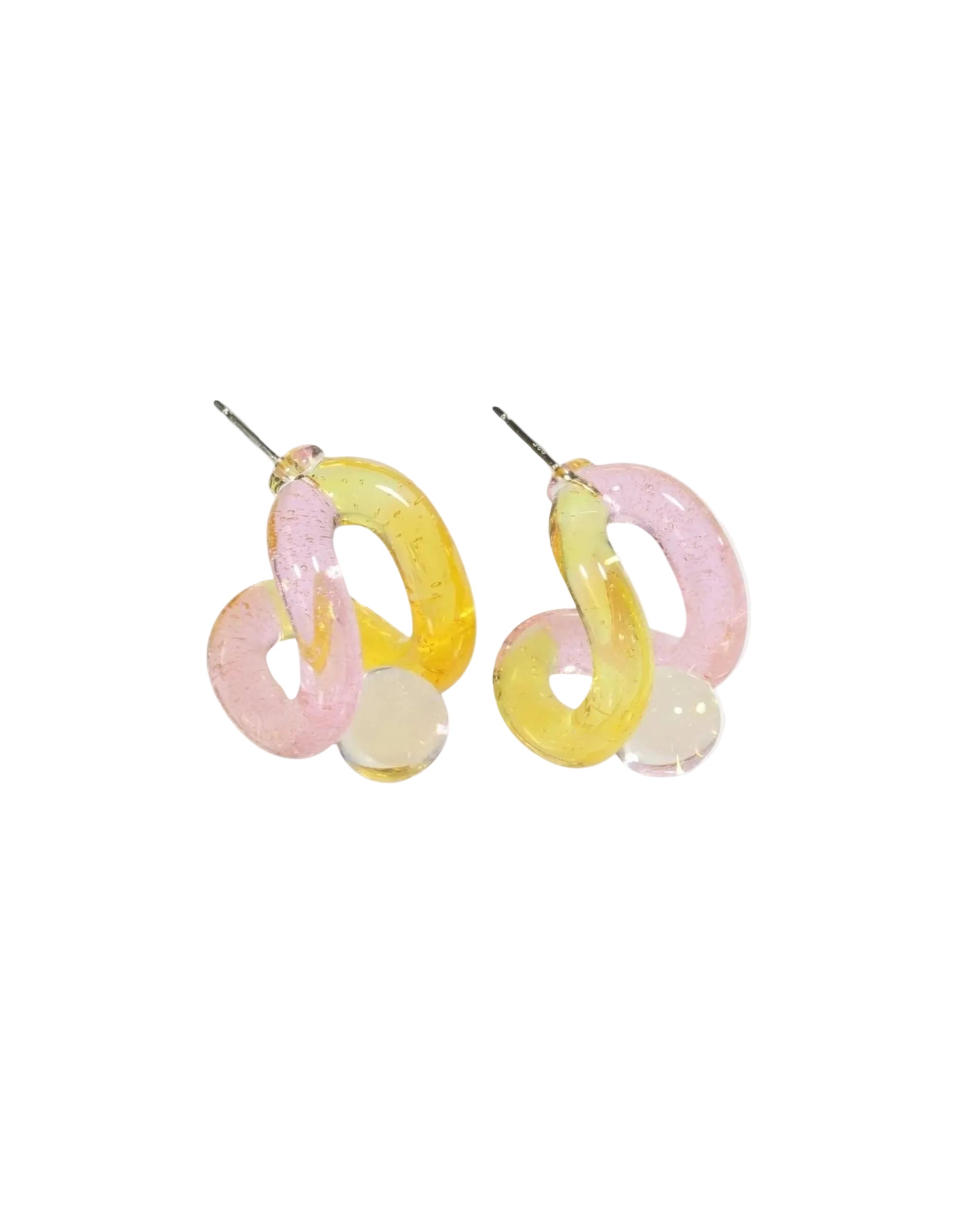 Ribbon Hoop Earrings