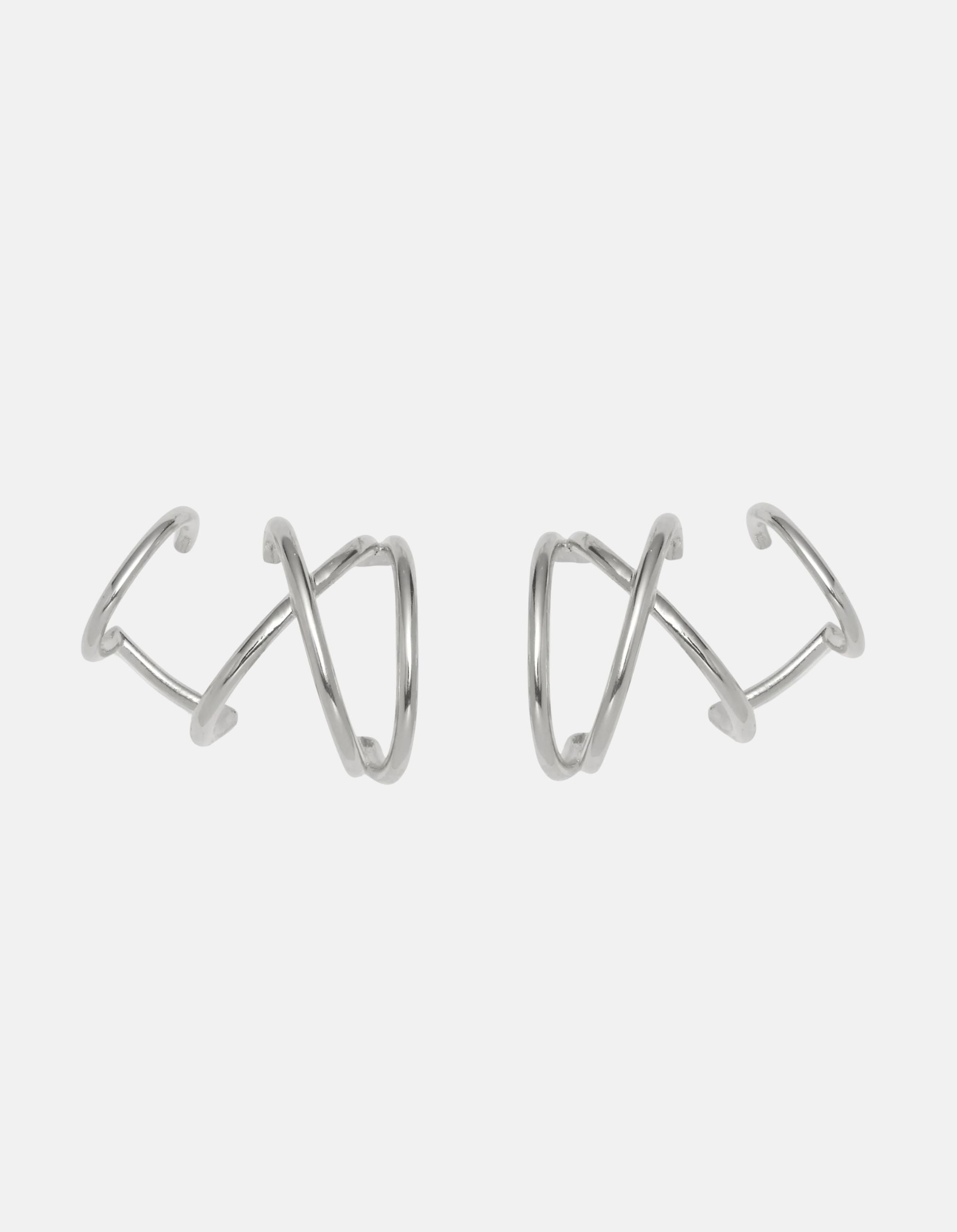 X Ear Cuff in Silver by Lady Grey - At Present Jewelry