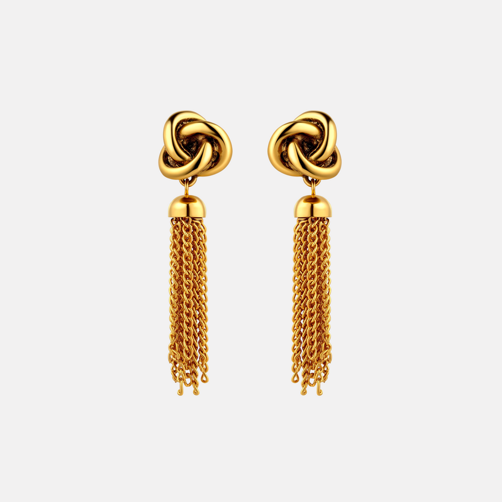 Knot Tassel Earring by Christina Caruso - At Present Jewelry