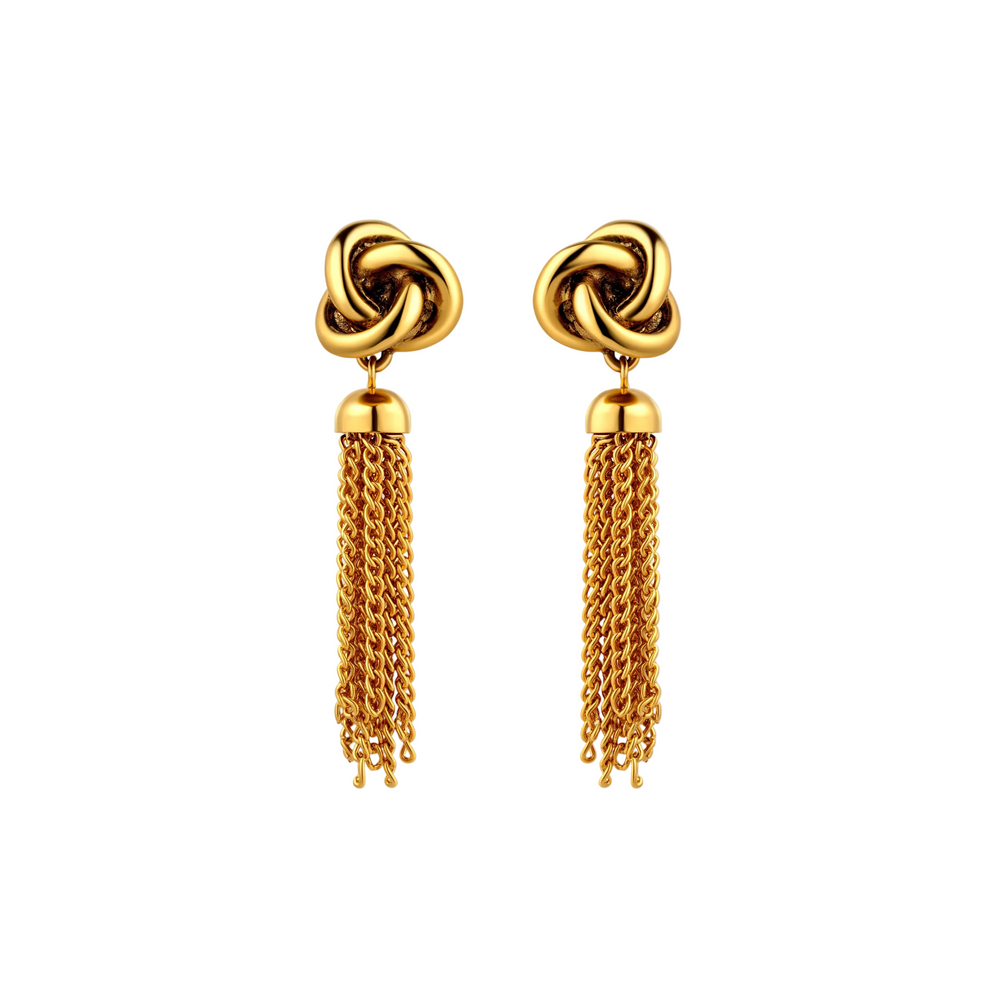 Knot Tassel Earring by Christina Caruso - At Present Jewelry