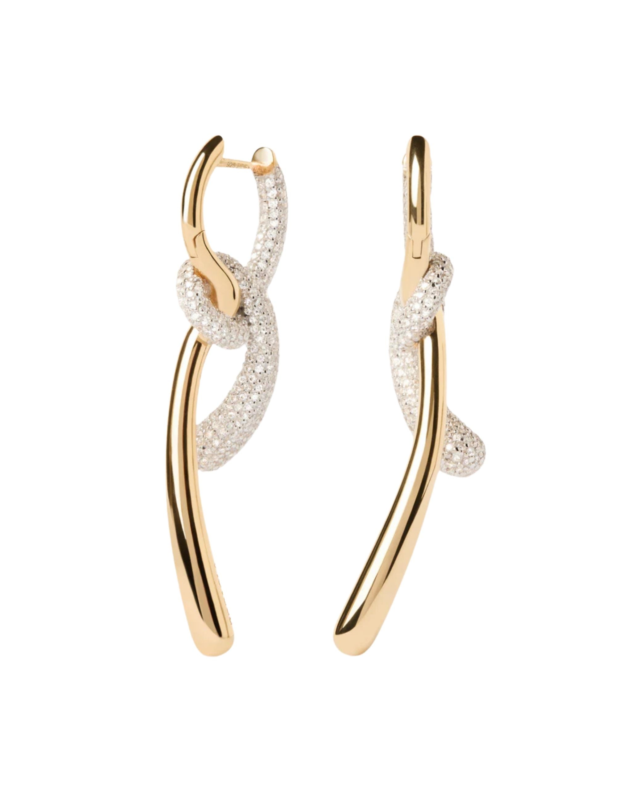 Pavé Twist Hoops