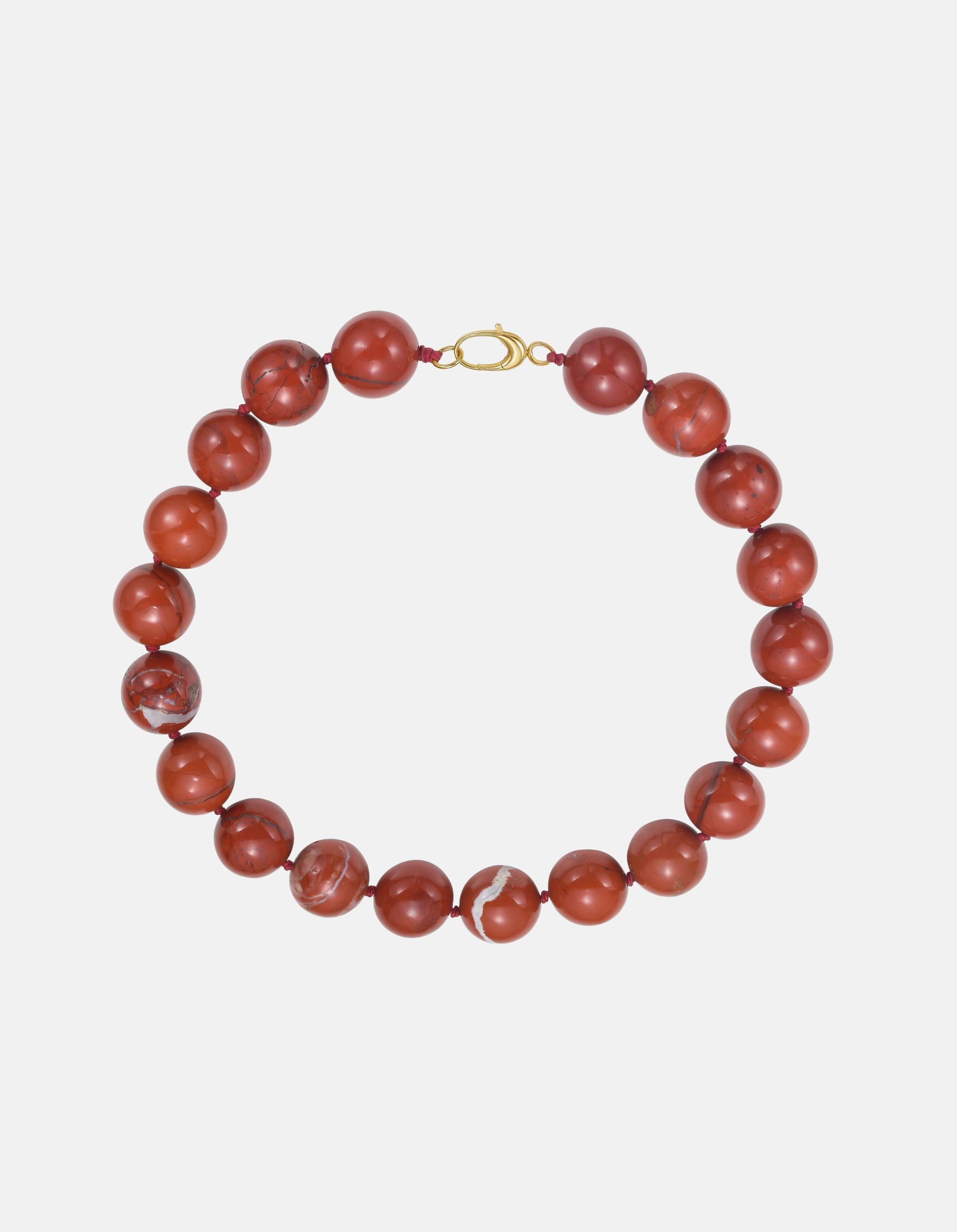 Mega Jasper Bead Necklace by Lionheart - At Present Jewelry