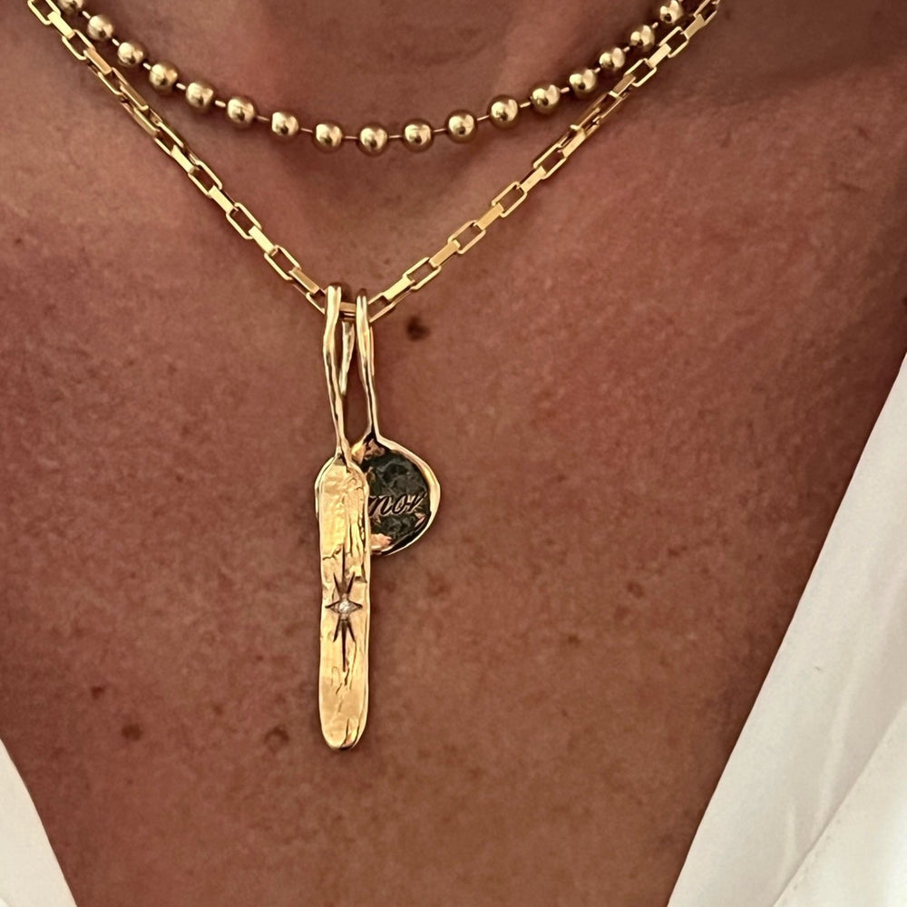 North Star Elongated Charm by Rebecca Pinto - At Present Jewelry