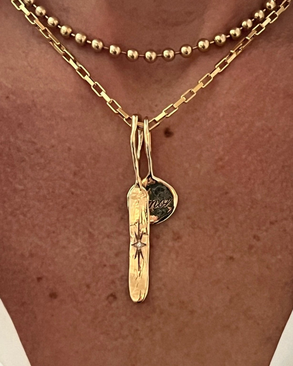 North Star Elongated Charm by Rebecca Pinto - At Present Jewelry