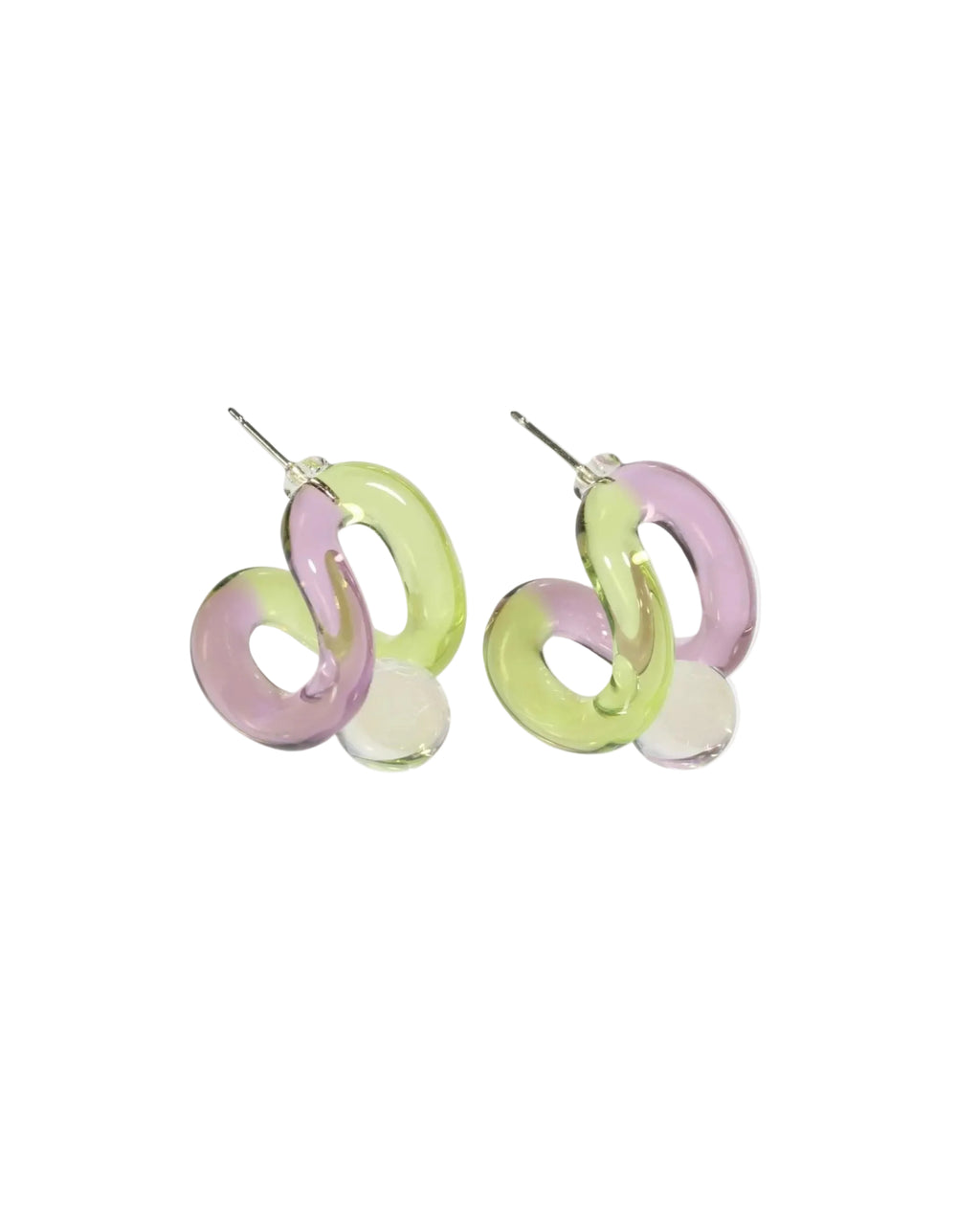 Ribbon Hoop Earrings