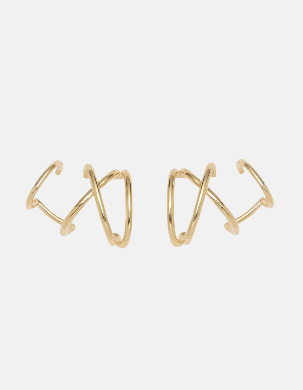 X Ear Cuff in Gold by Lady Grey - At Present Jewelry