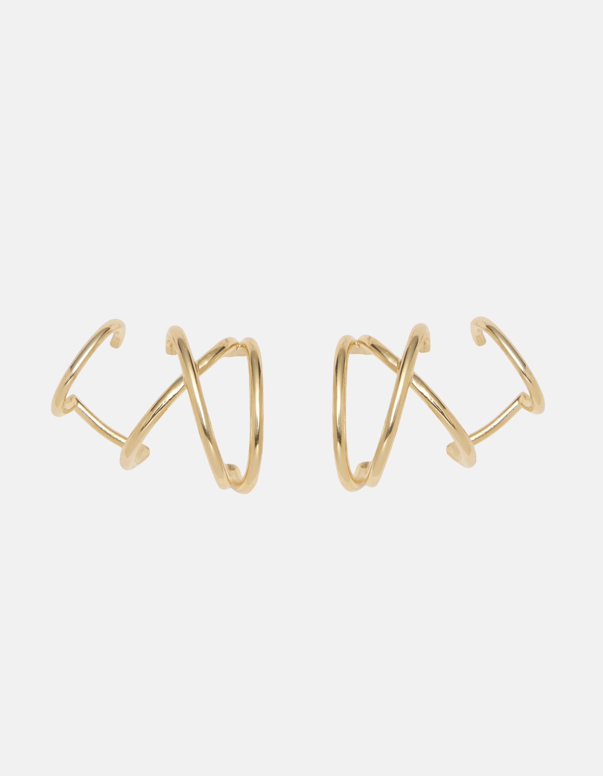 X Ear Cuff in Gold by Lady Grey - At Present Jewelry