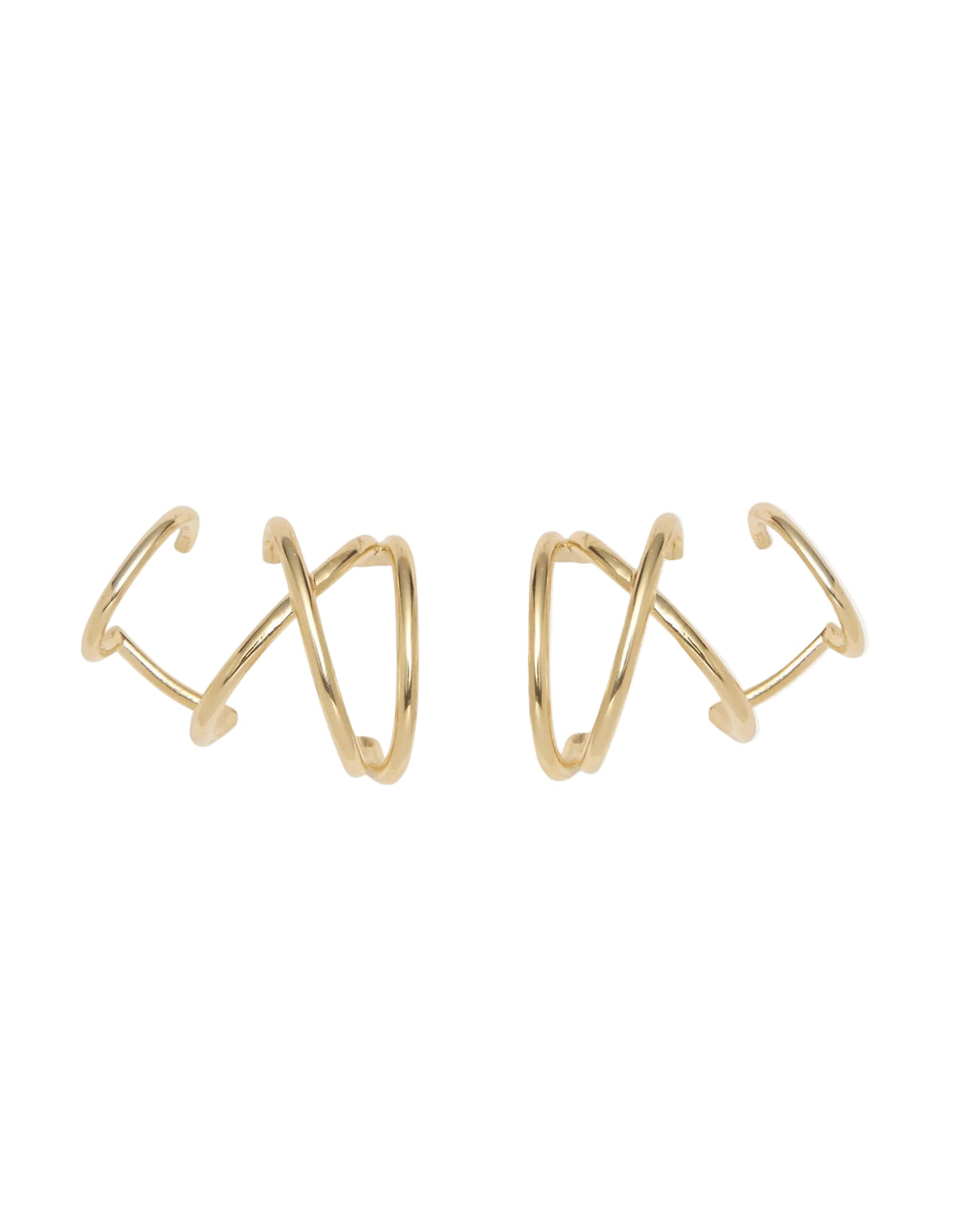 X Ear Cuff in Gold by Lady Grey - At Present Jewelry