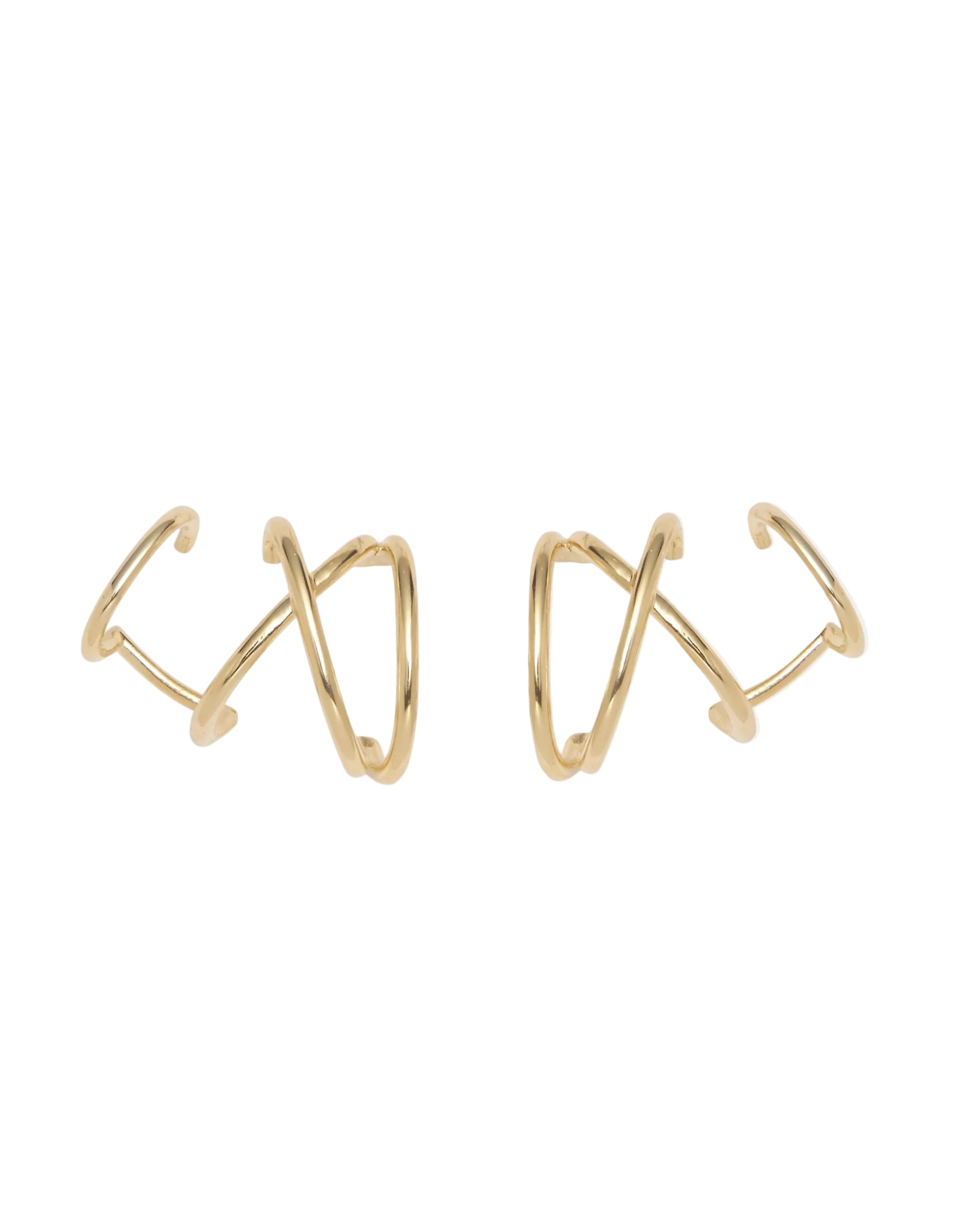 X Ear Cuff in Gold by Lady Grey - At Present Jewelry