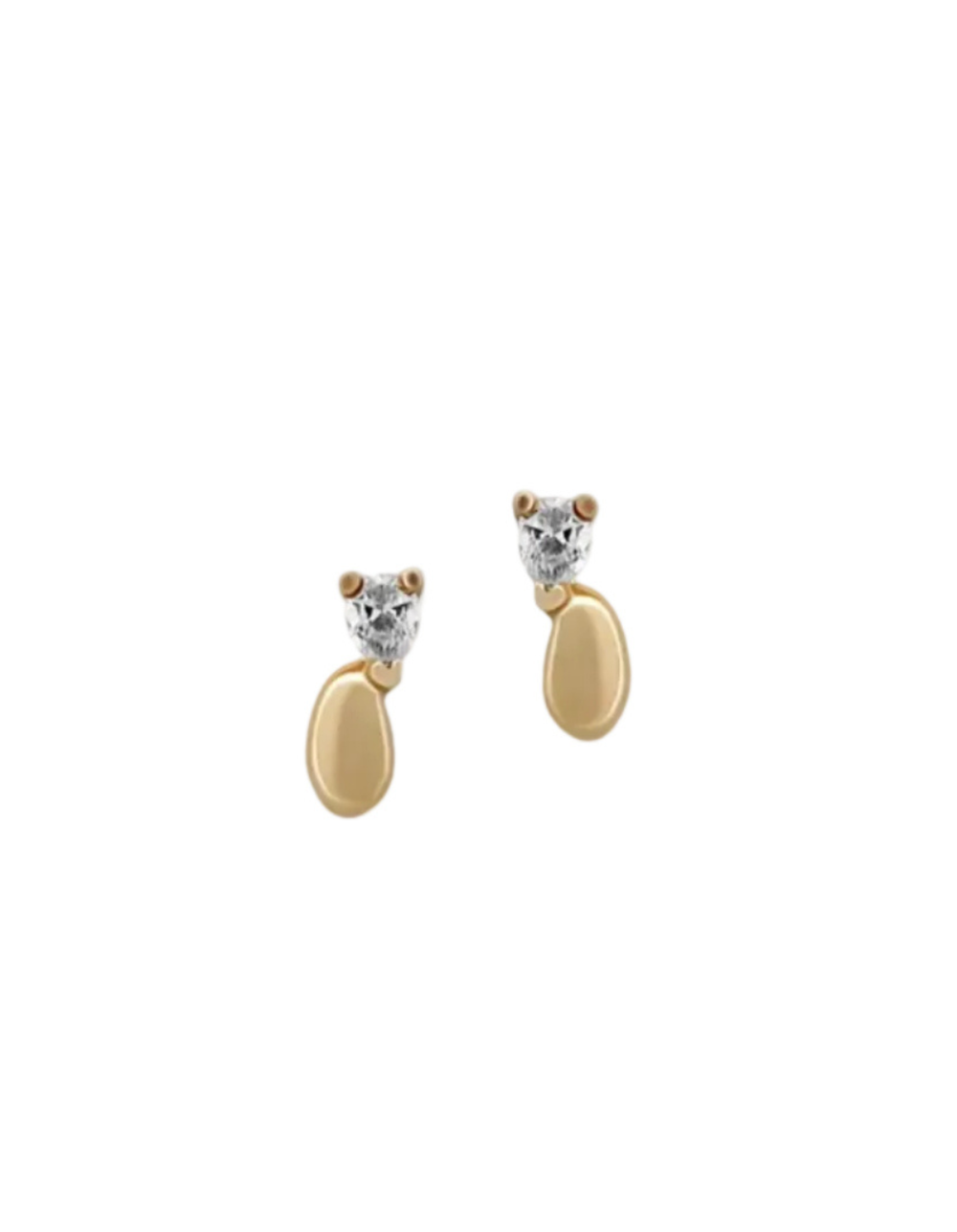 Dewdrop Diamond and Gold Earring