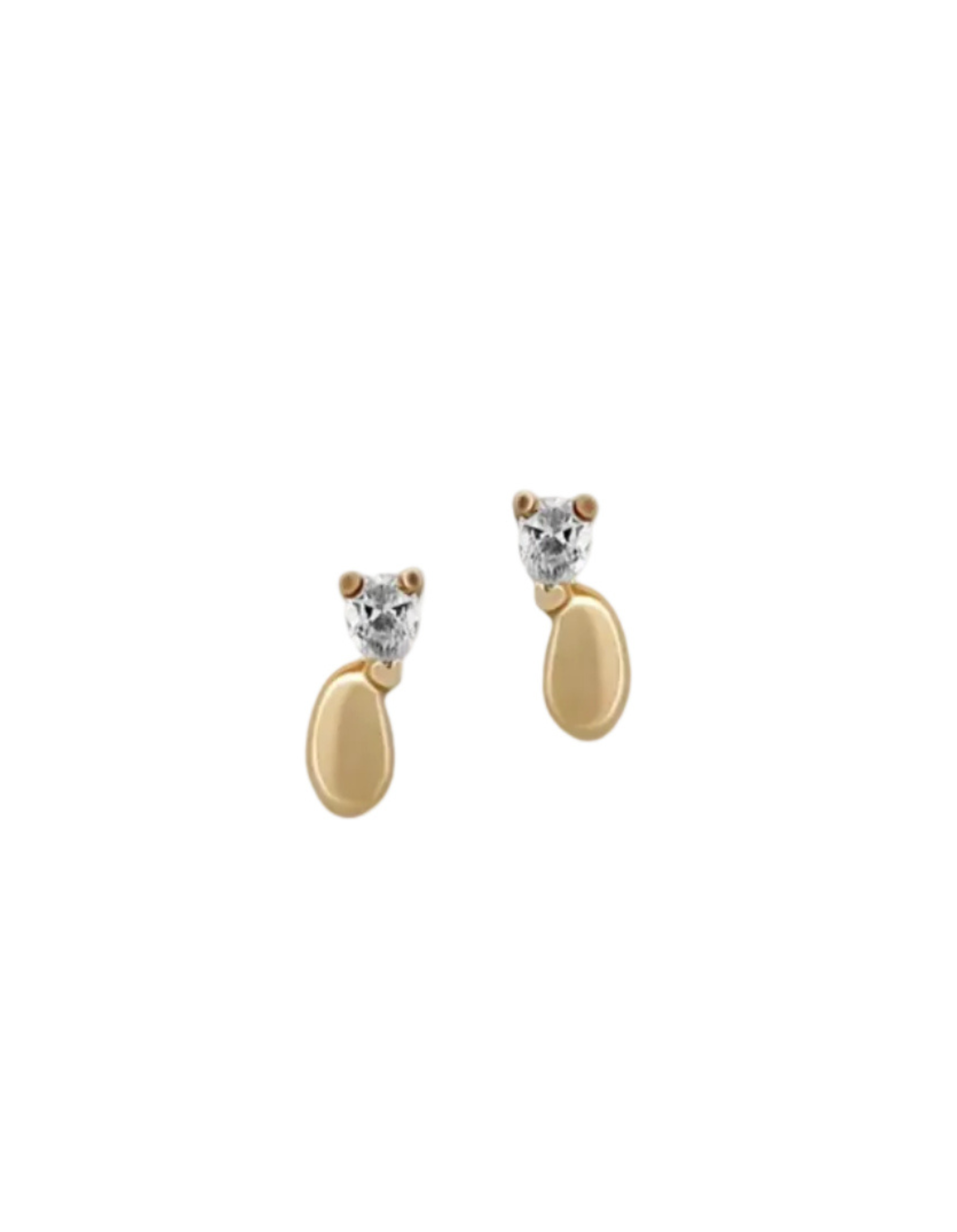 Dewdrop Diamond and Gold Earring