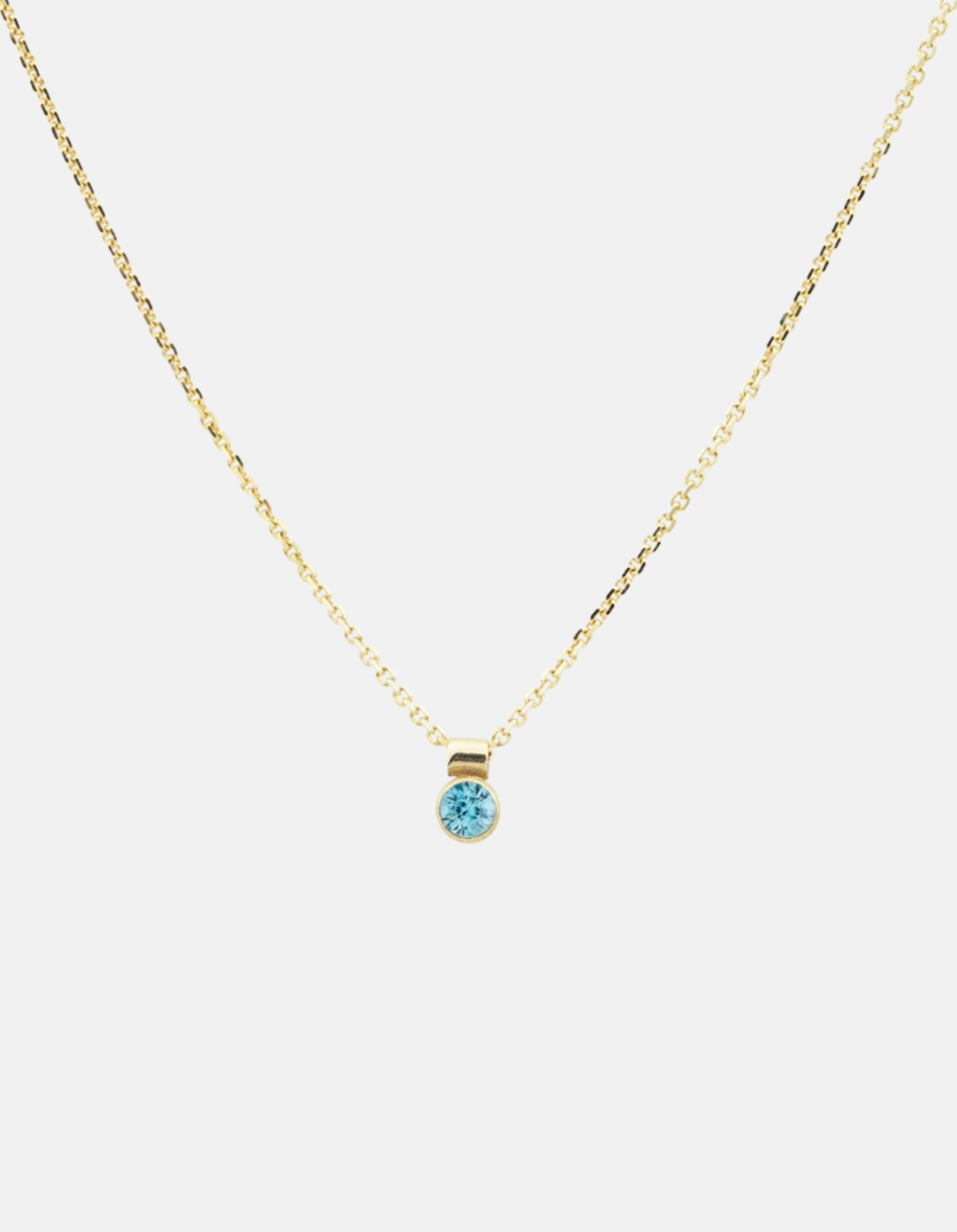 Solo Necklace, Birthstone by White/Space - At Present Jewelry