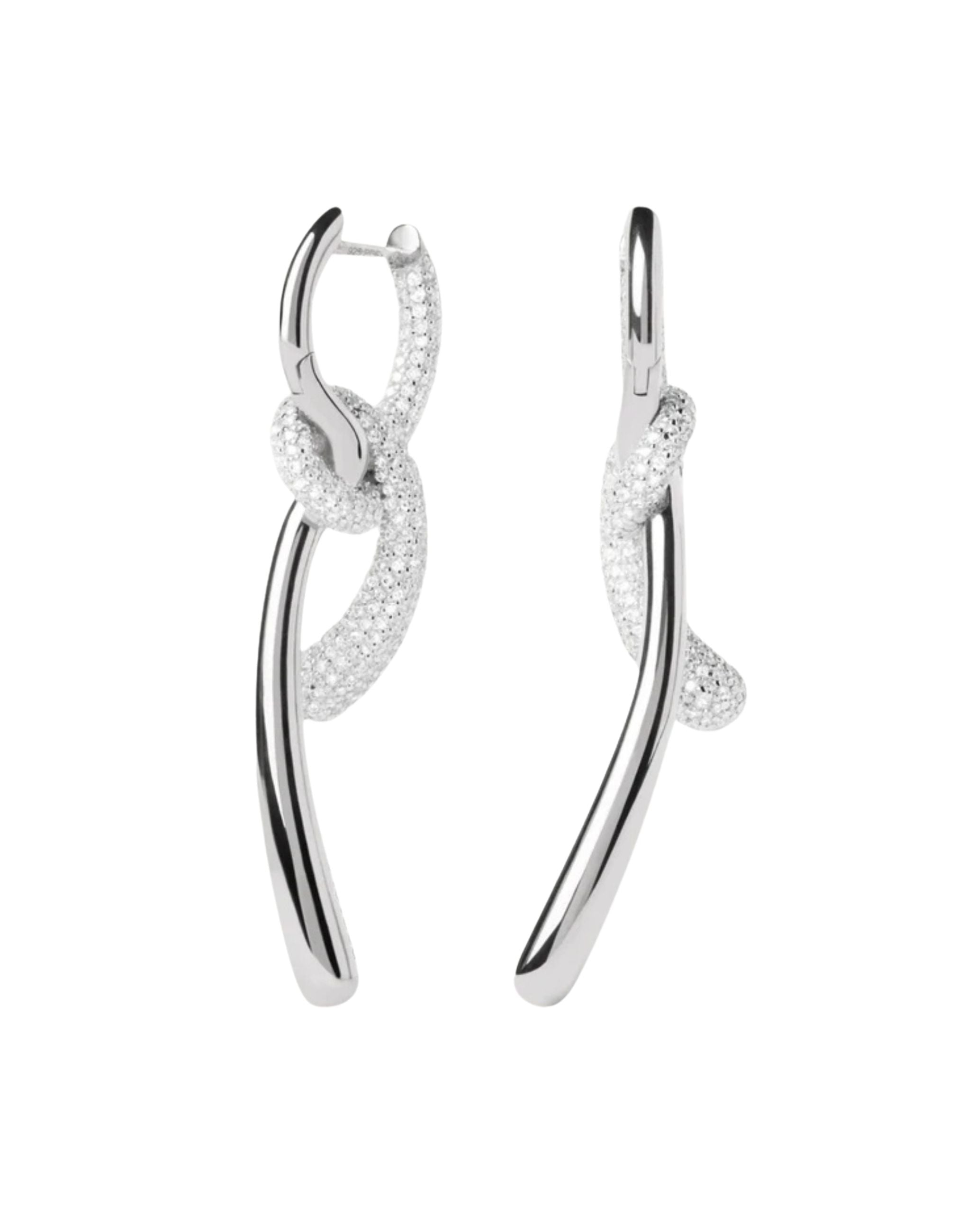 Pavé Twist Hoops