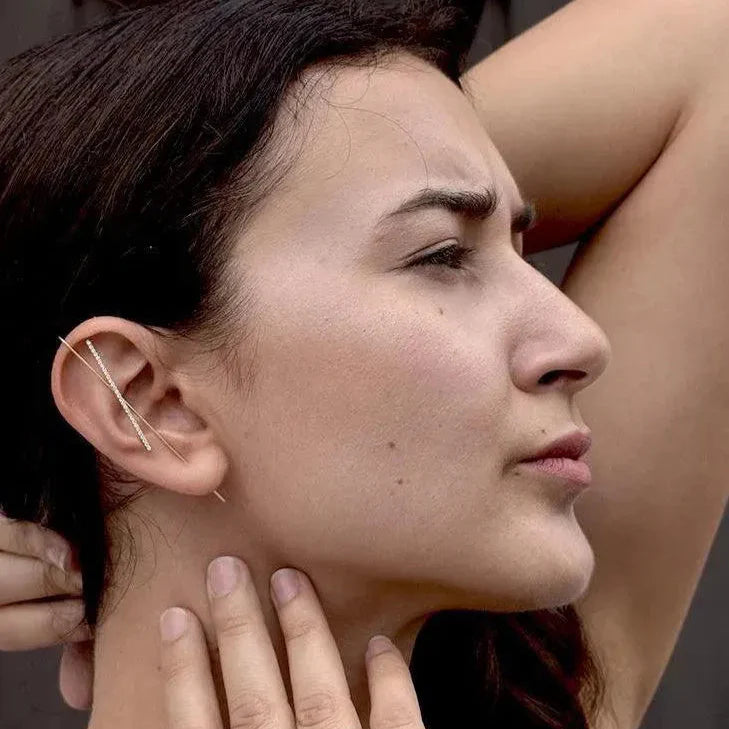 Horizon Needle Earring by Labulgara - At Present Jewelry