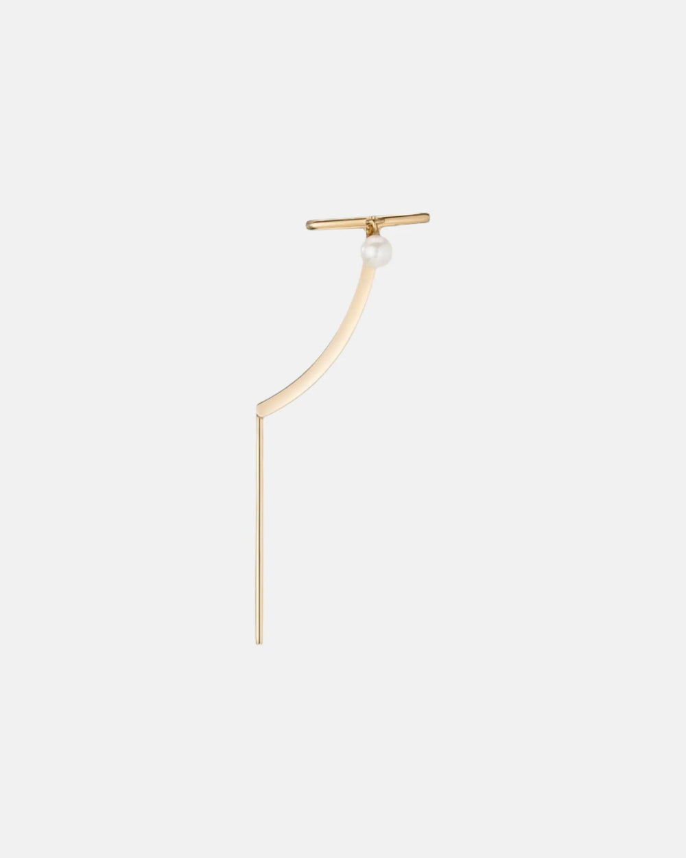 Margie Pearl Cuff Needle Gold Earring by Labulgara - At Present Jewelry