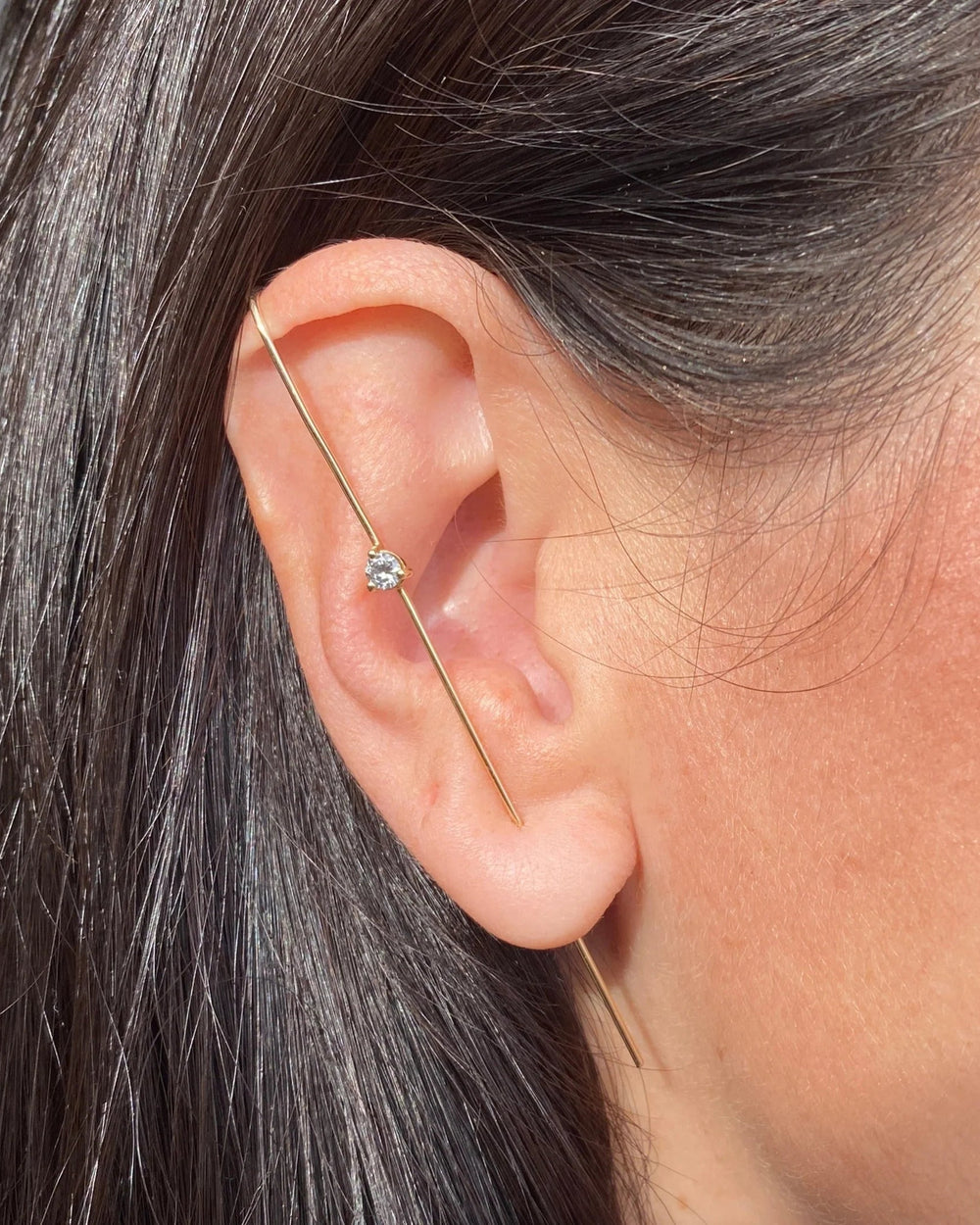 Precious Gem Needle Earring by Labulgara - At Present Jewelry