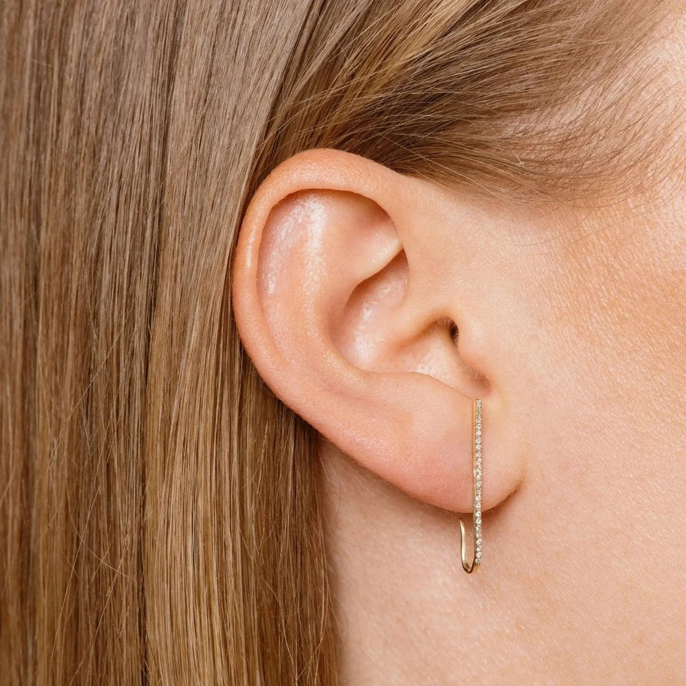 Diamond Crusader Earlobe Line Cuff by Labulgara - At Present Jewelry