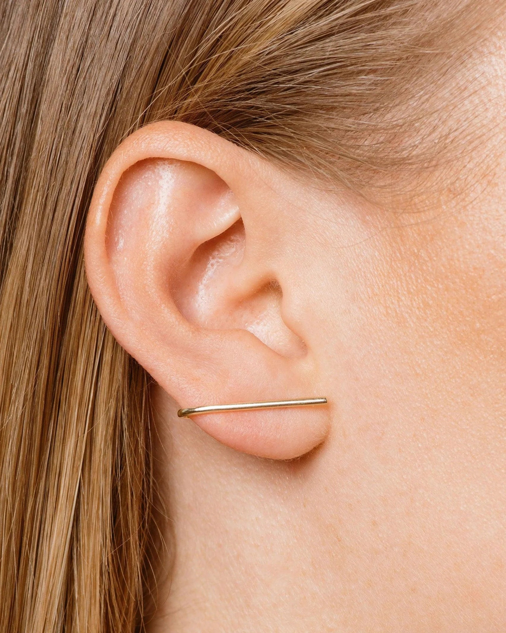 Solid Crusader Earlobe Line Cuff by Labulgara - At Present Jewelry