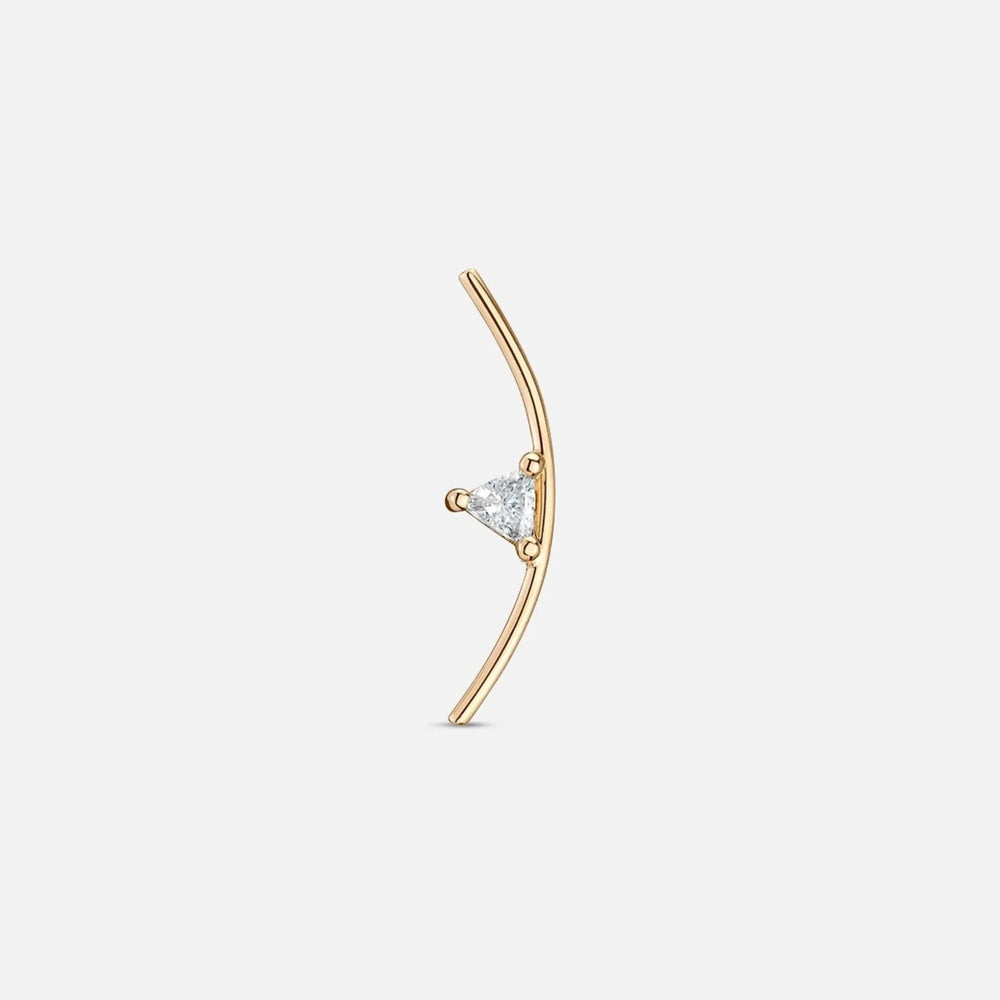 Element Curve Gold Stud Earring by Labulgara - At Present Jewelry