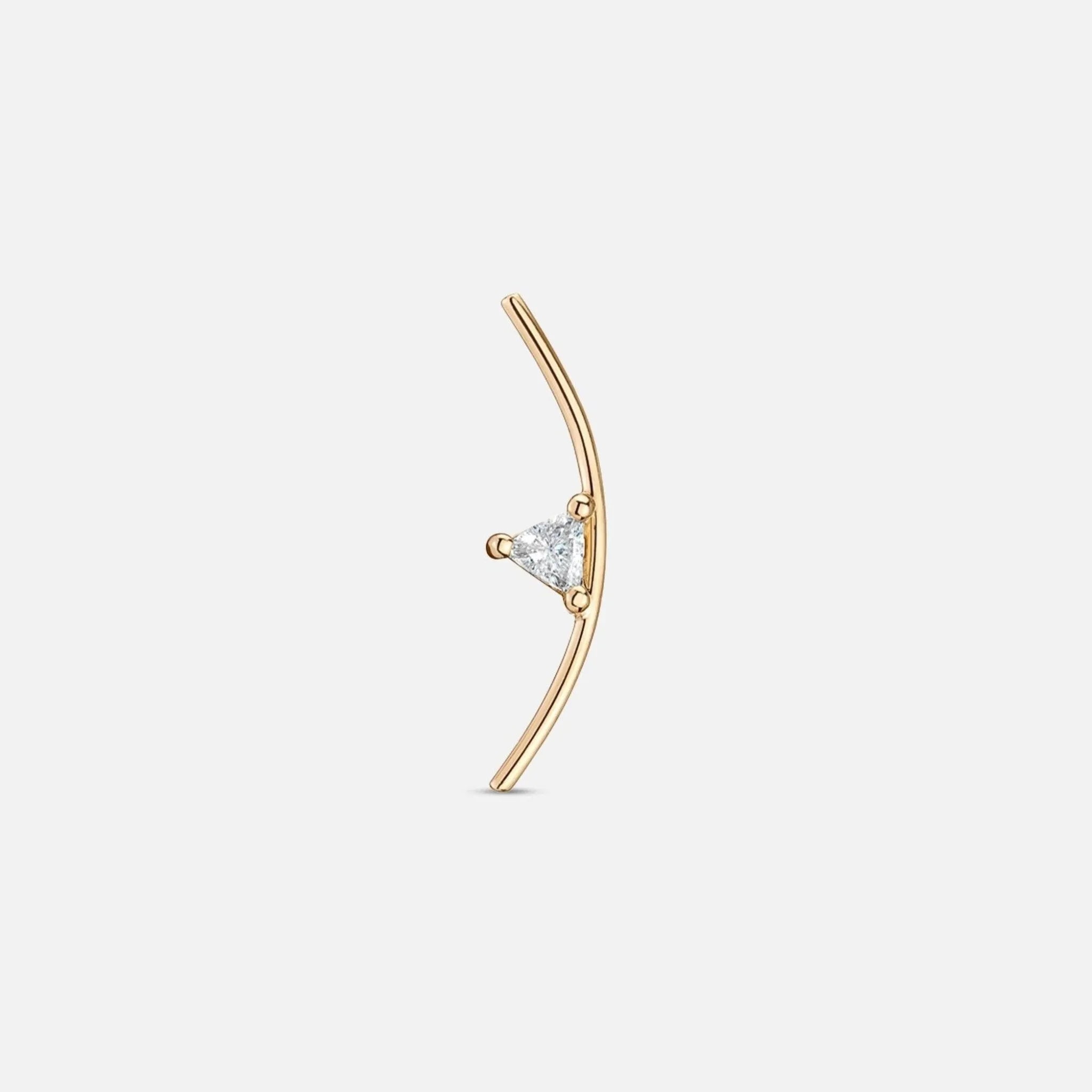 Element Curve Gold Stud Earring by Labulgara - At Present Jewelry