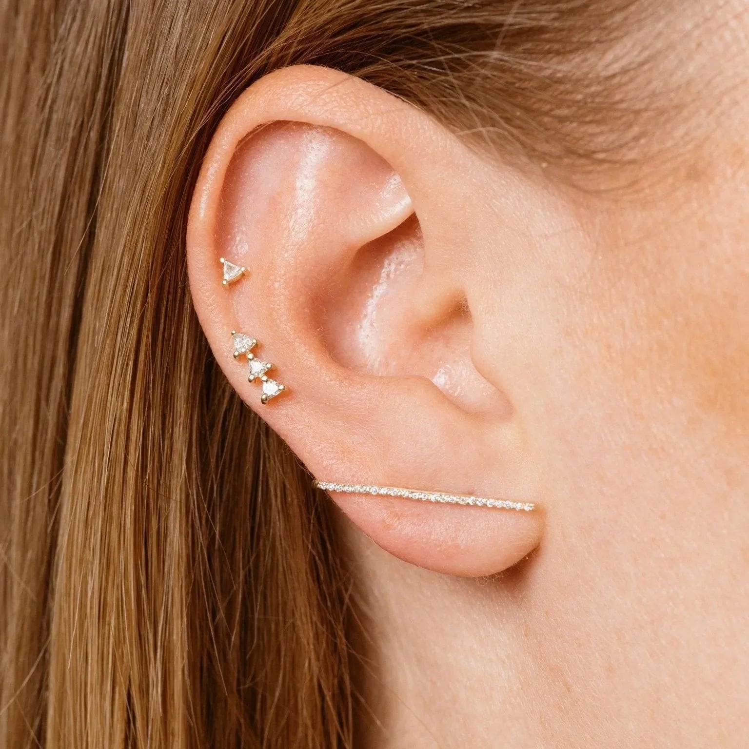 Tiny Trio Stud Earring by Labulgara - At Present Jewelry