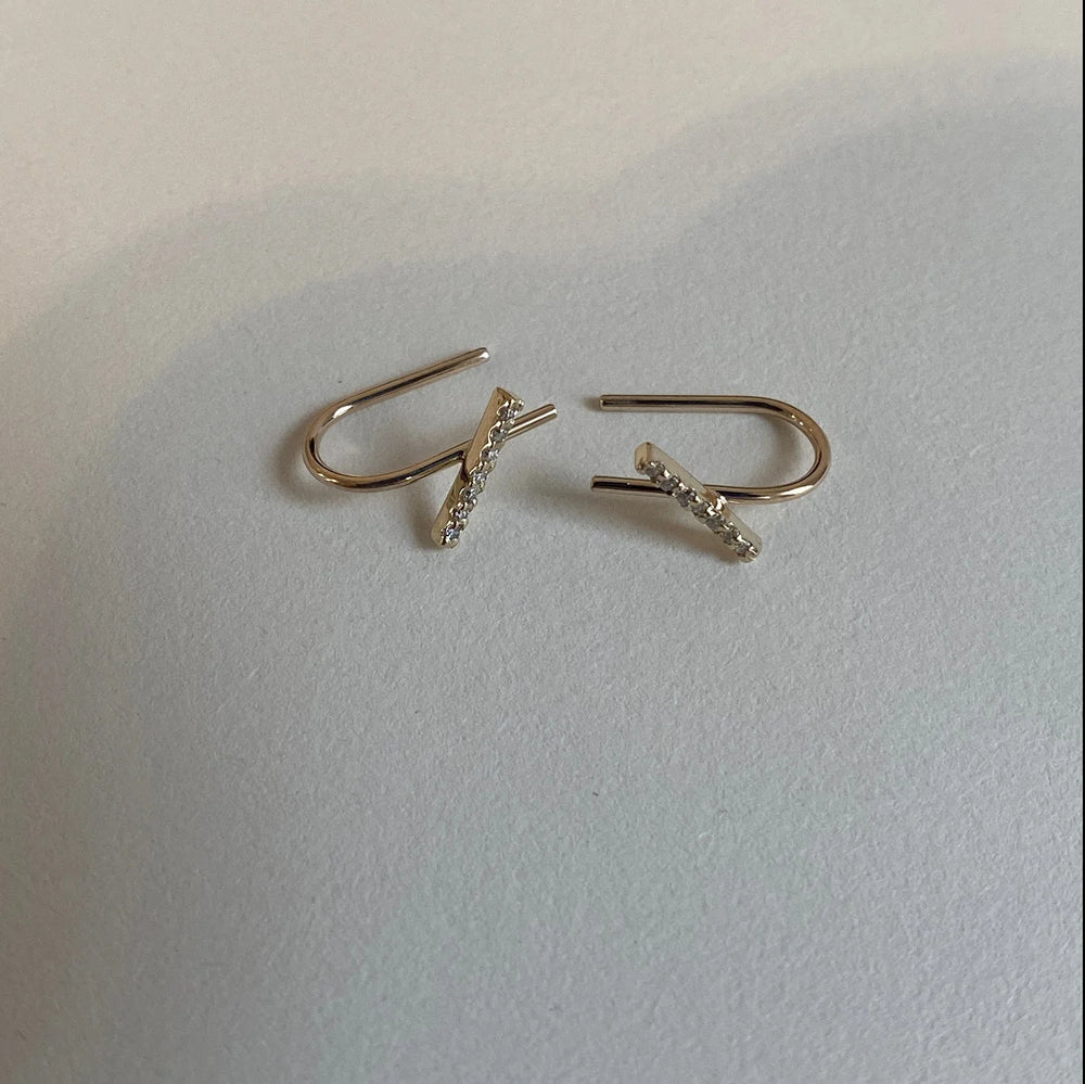 Horizon Mini Thread Earring by Labulgara - At Present Jewelry