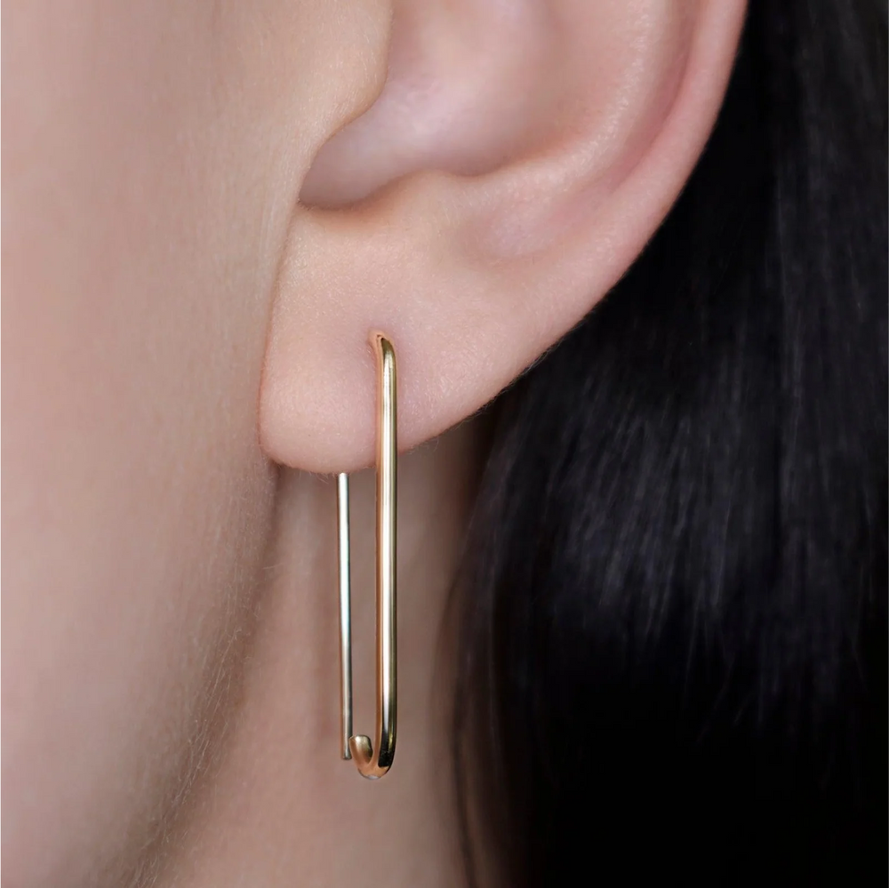 Large Paperclip Earring by Labulgara - At Present Jewelry